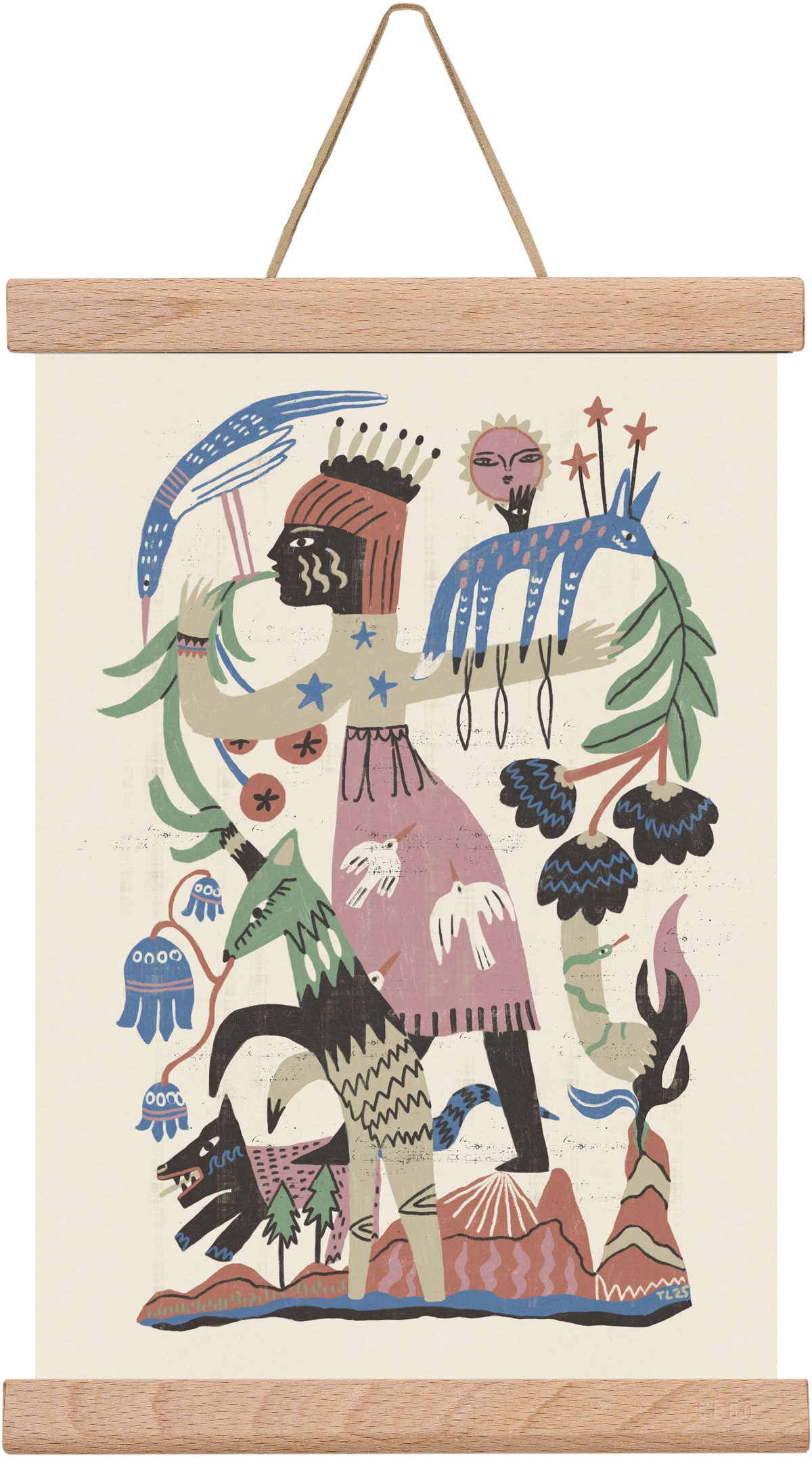 Madre Tierra, 20x30 cm (20x30 cm), Tölgy akasztó