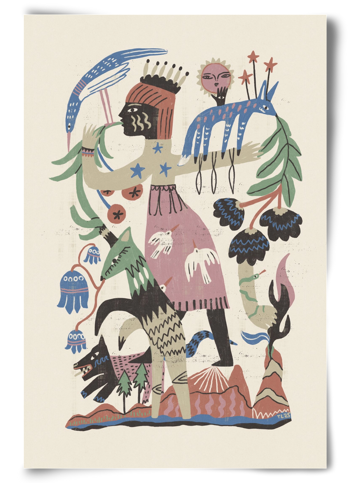 Madre Tierra, 60x90 cm, Keret nélkül