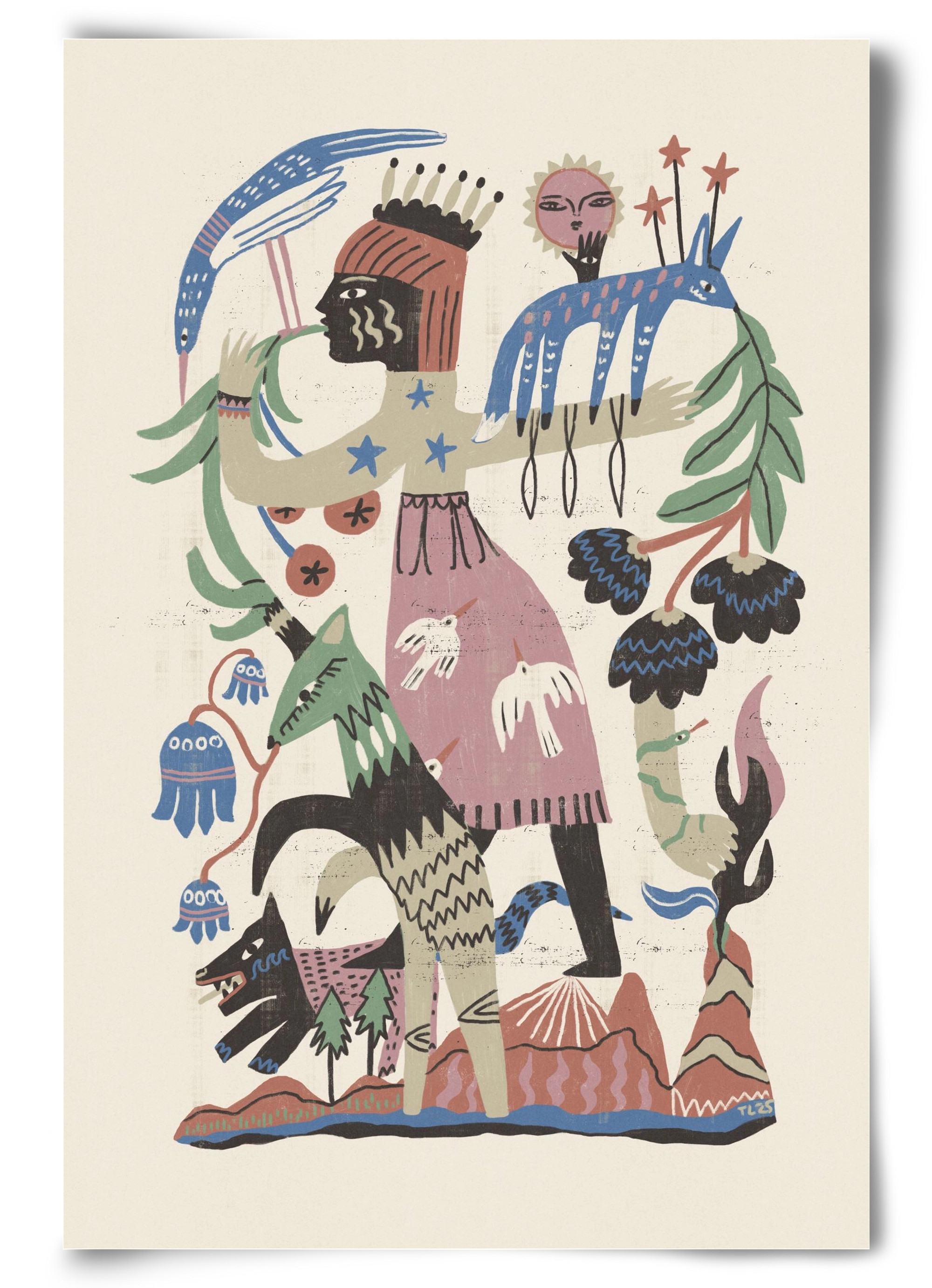 Madre Tierra, 60x90 cm, Keret nélkül