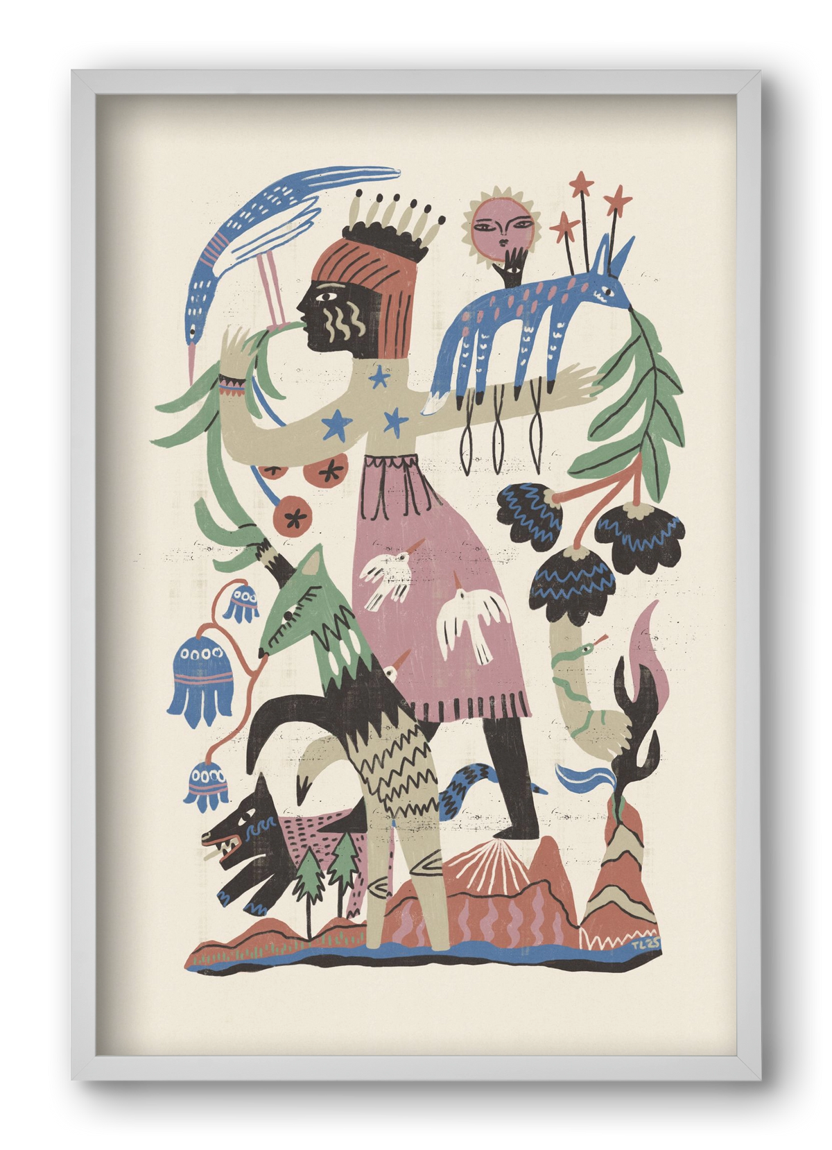 Madre Tierra, 40x60 cm (40x60 cm), Fehér keret