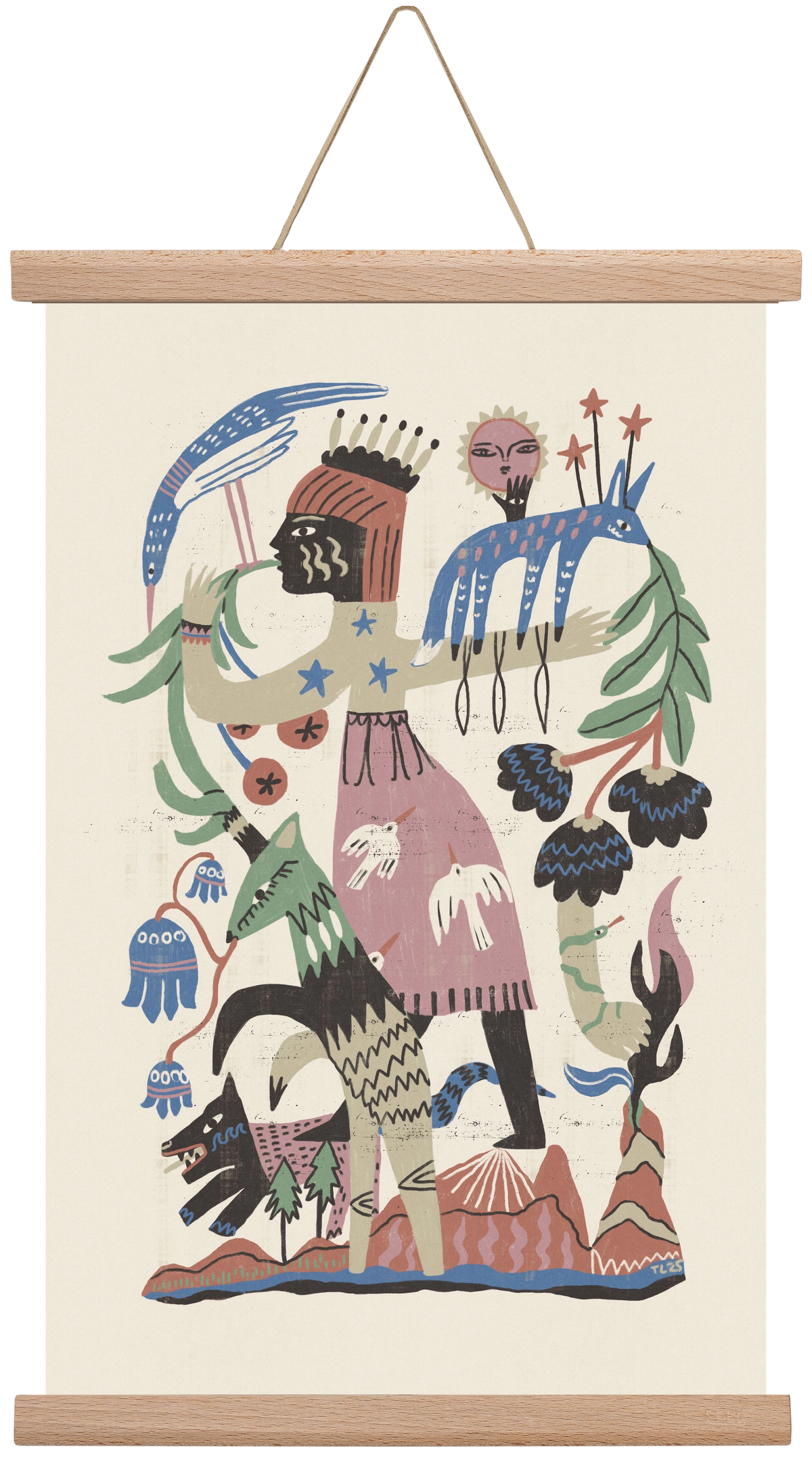 Madre Tierra, 30x45 cm (30x45 cm), Tölgy akasztó