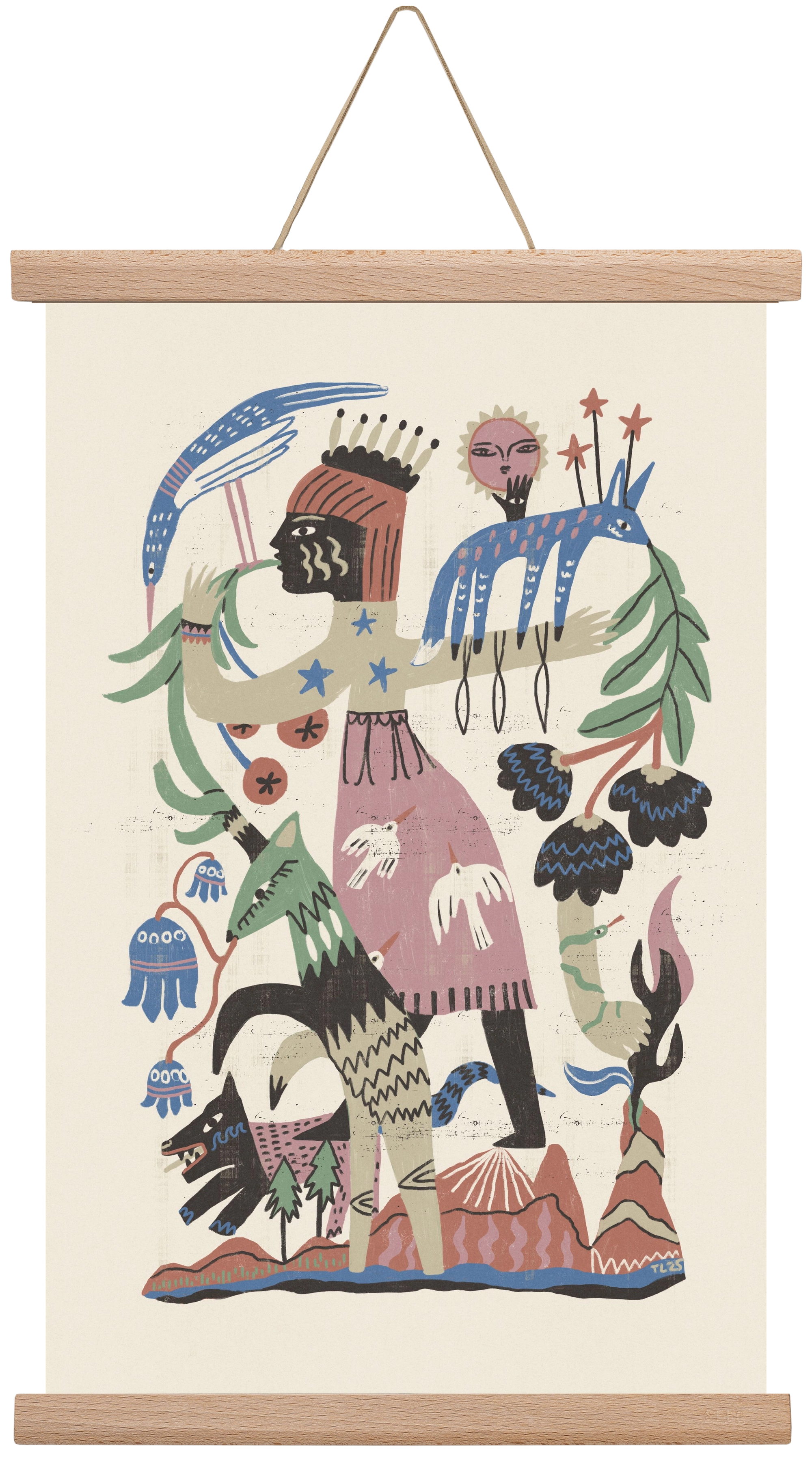 Madre Tierra, 30x45 cm (30x45 cm), Tölgy akasztó