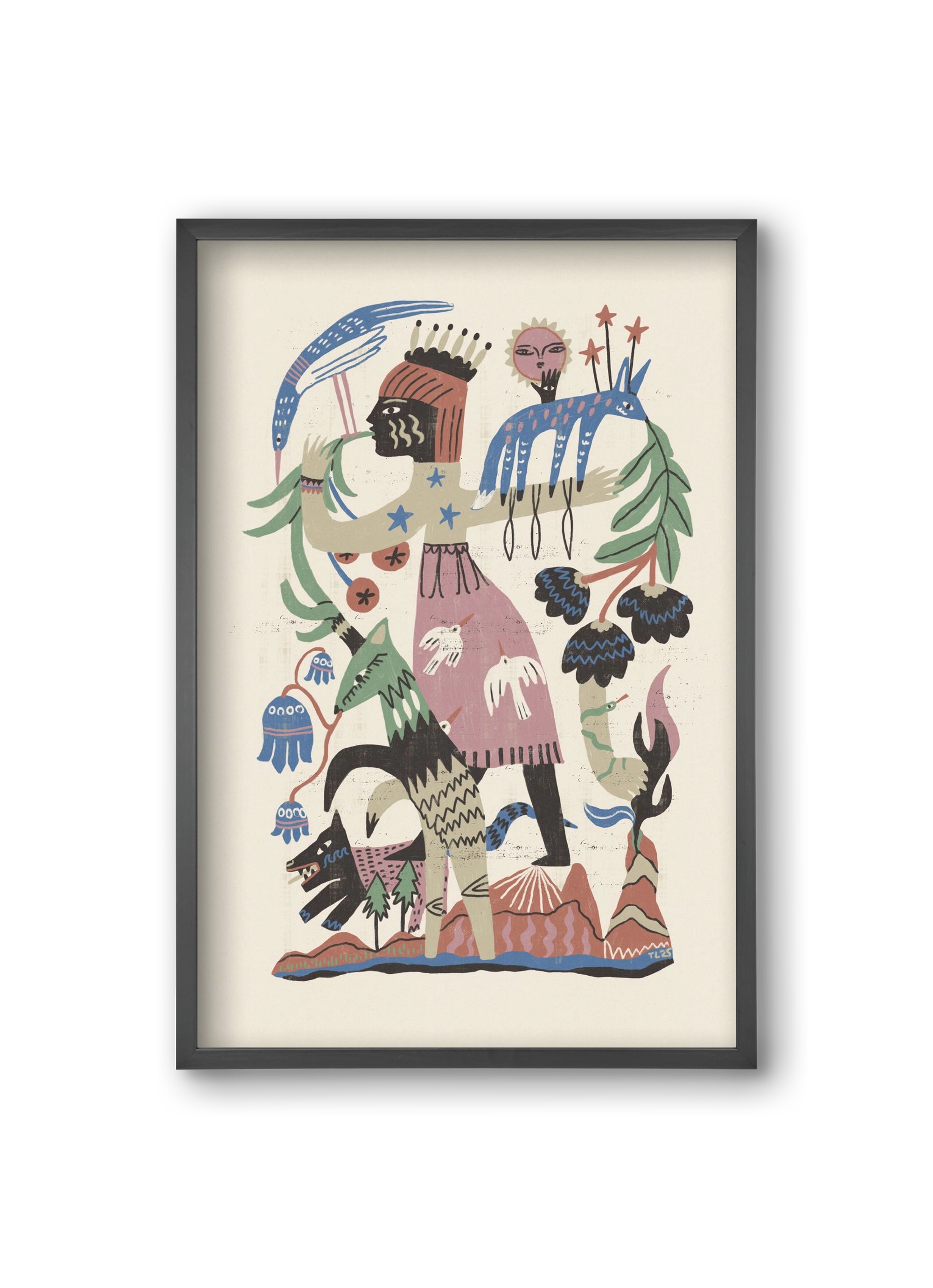 Madre Tierra, 20x30 cm (20x30 cm), Fekete keret