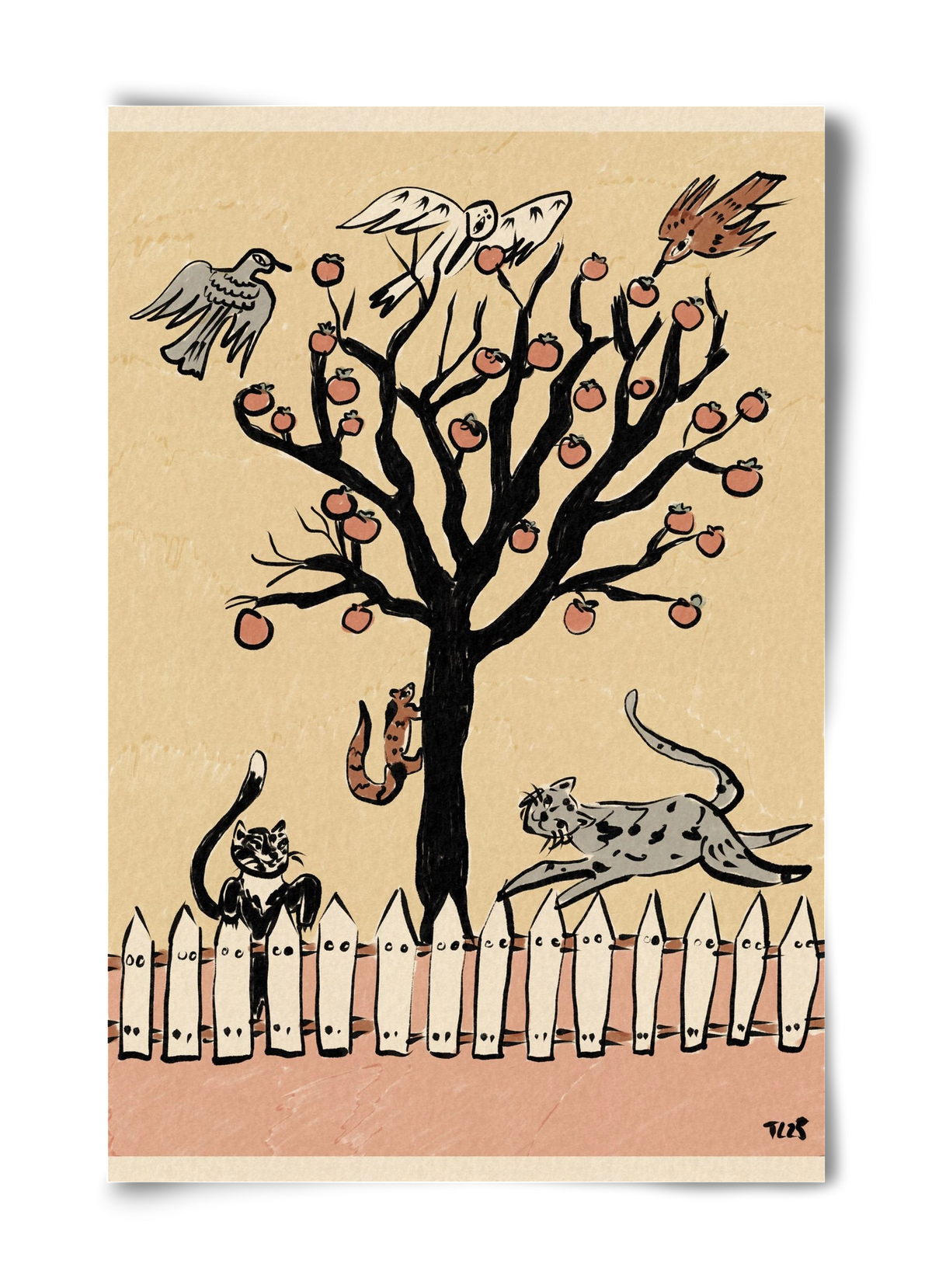 Winter Kaki Tree, 40x60 cm, Keret nélkül