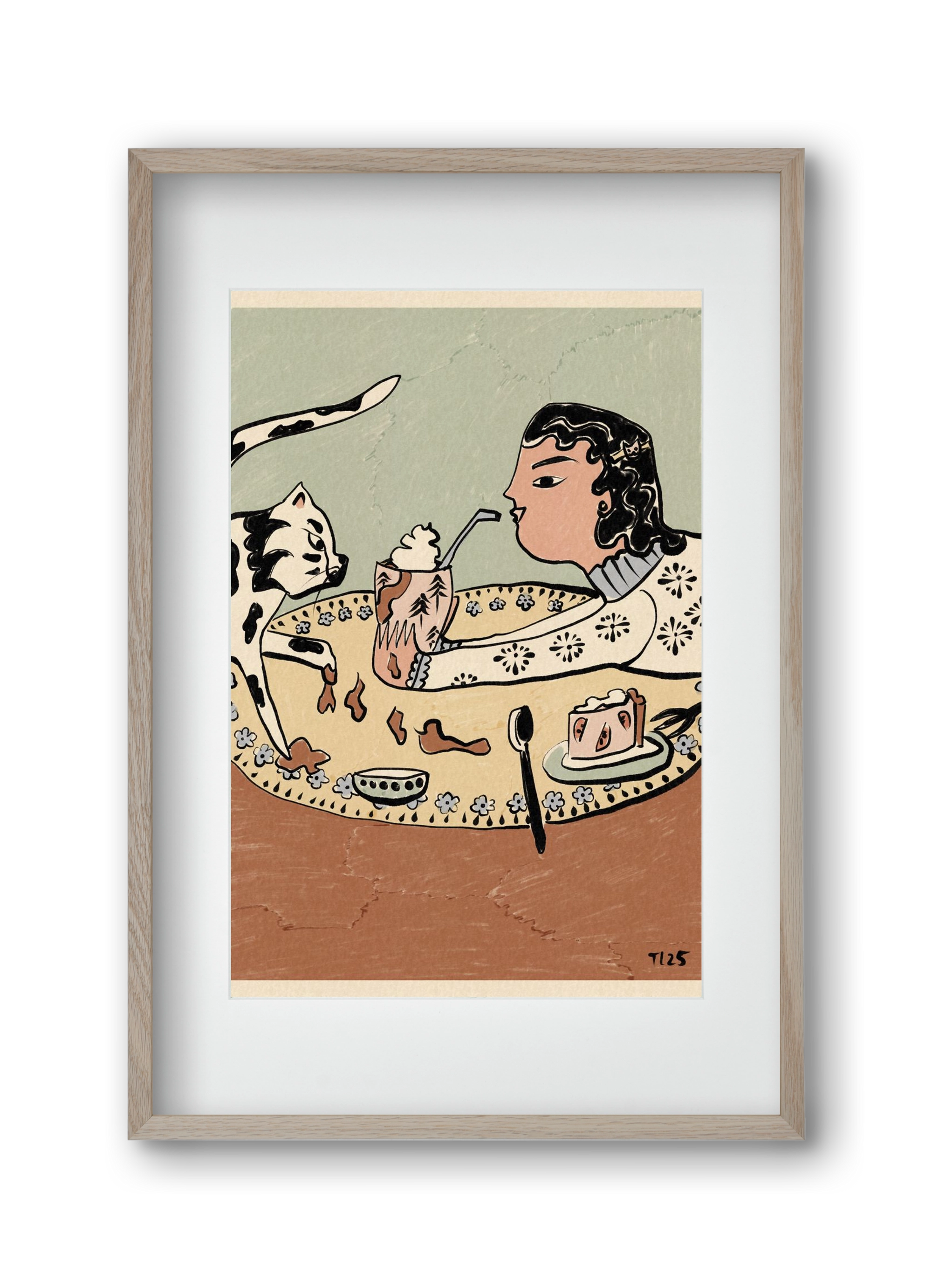 Cozy Cocoa, 30x45 cm (20x30 cm), Tölgy keret, paszpartuval