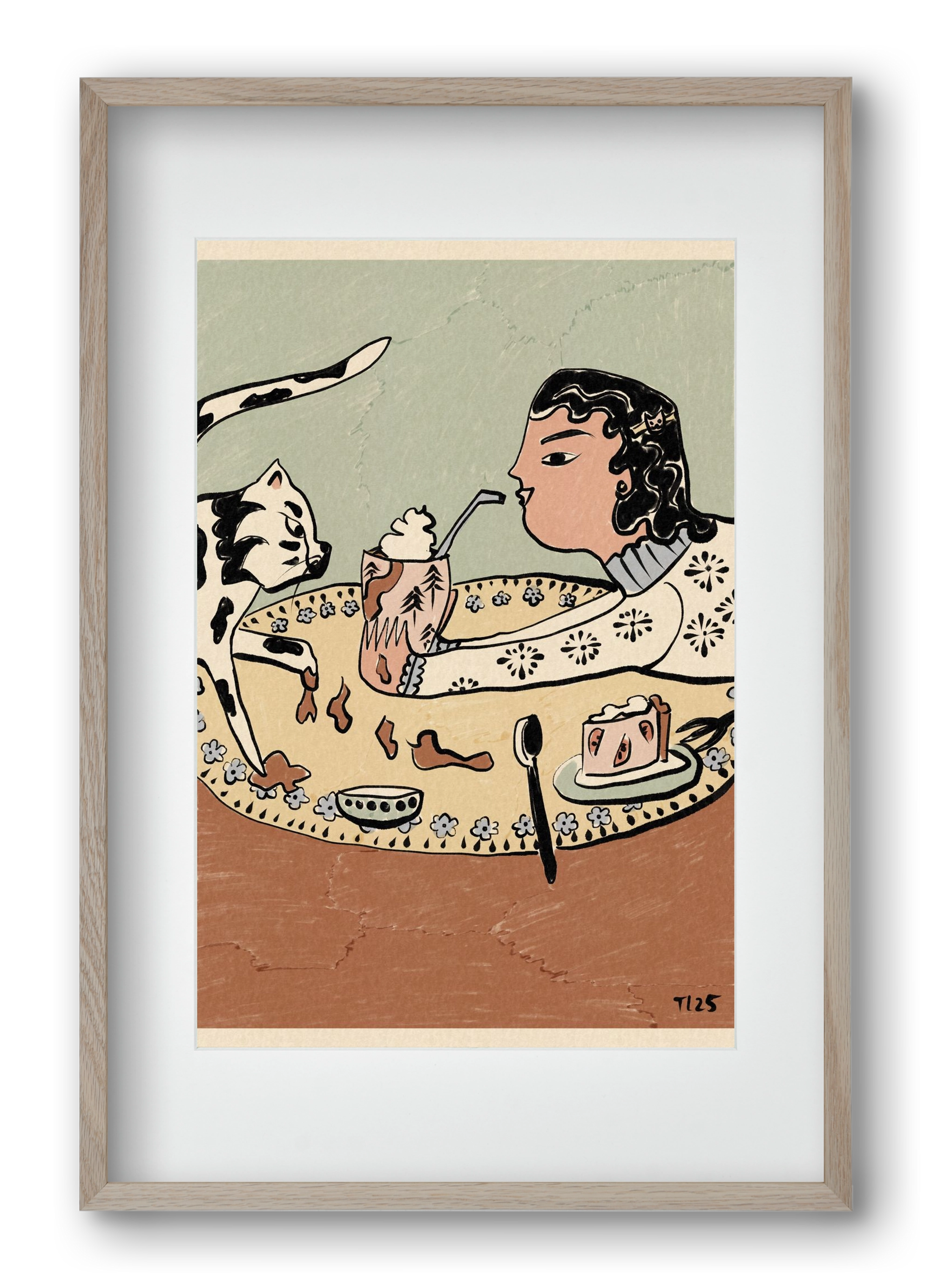 Cozy Cocoa, 40x60 cm (30x45 cm), Tölgy keret, paszpartuval