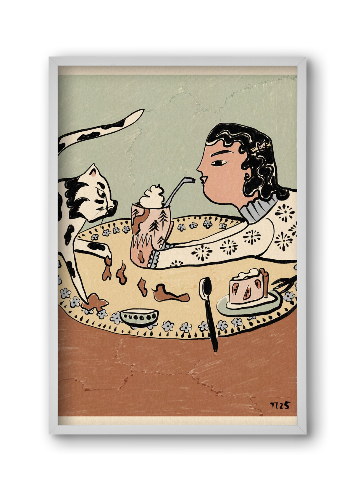 Cozy Cocoa, 30x45 cm (30x45 cm), Fehér keret