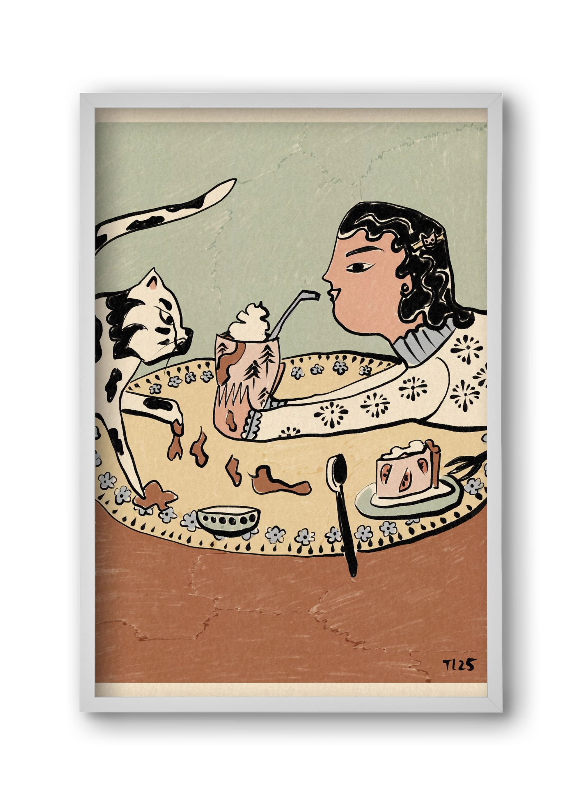 Cozy Cocoa, 30x45 cm (30x45 cm), Fehér keret