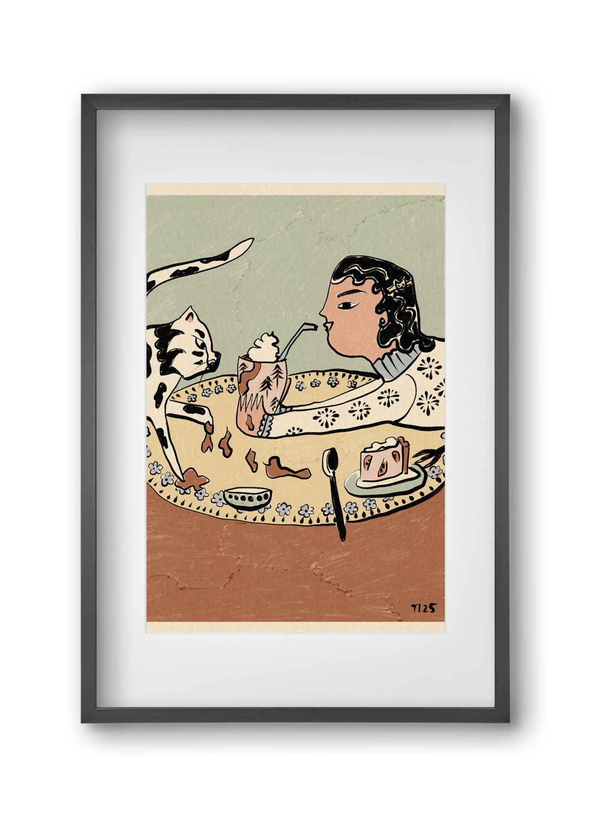 Cozy Cocoa, 30x45 cm (20x30 cm), Fekete keret, paszpartuval