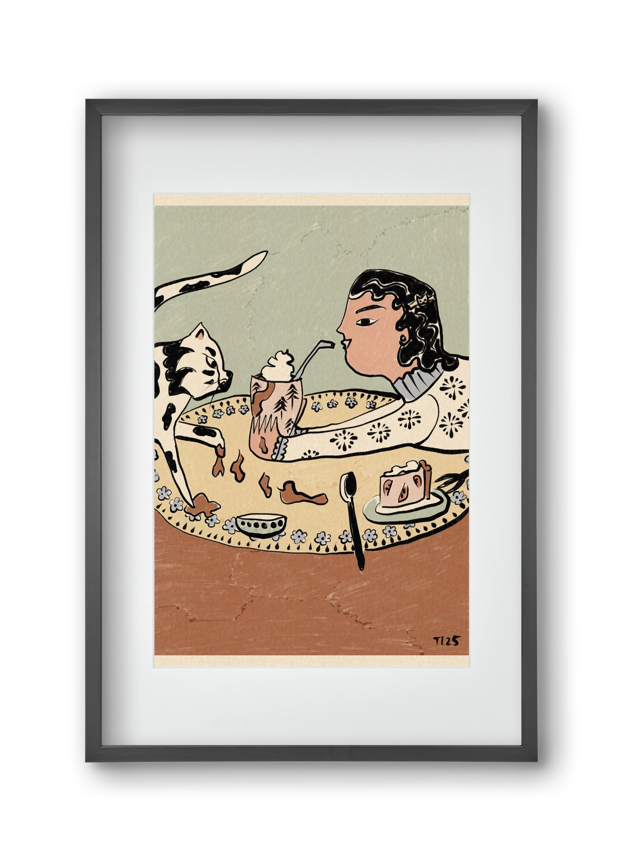 Cozy Cocoa, 30x45 cm (20x30 cm), Fekete keret, paszpartuval