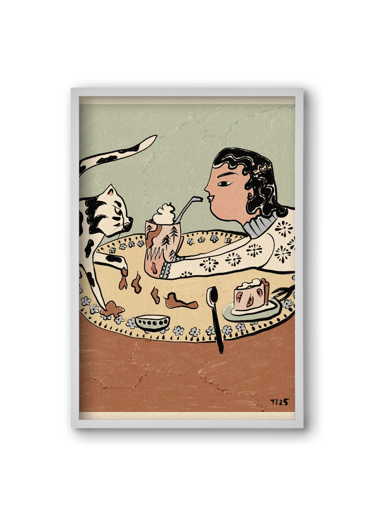 Cozy Cocoa, 20x30 cm (20x30 cm), Fehér keret