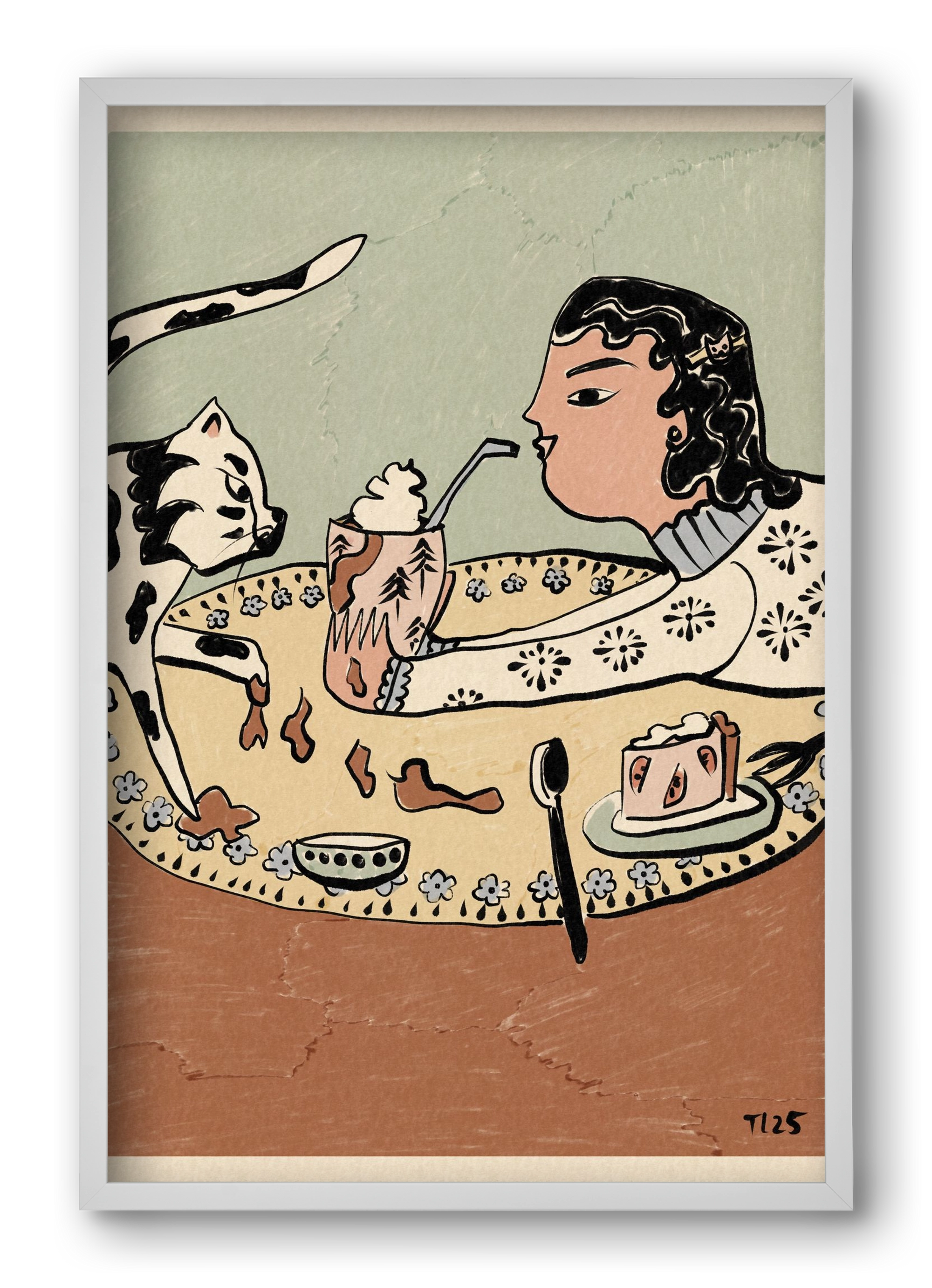 Cozy Cocoa, 40x60 cm (40x60 cm), Fehér keret