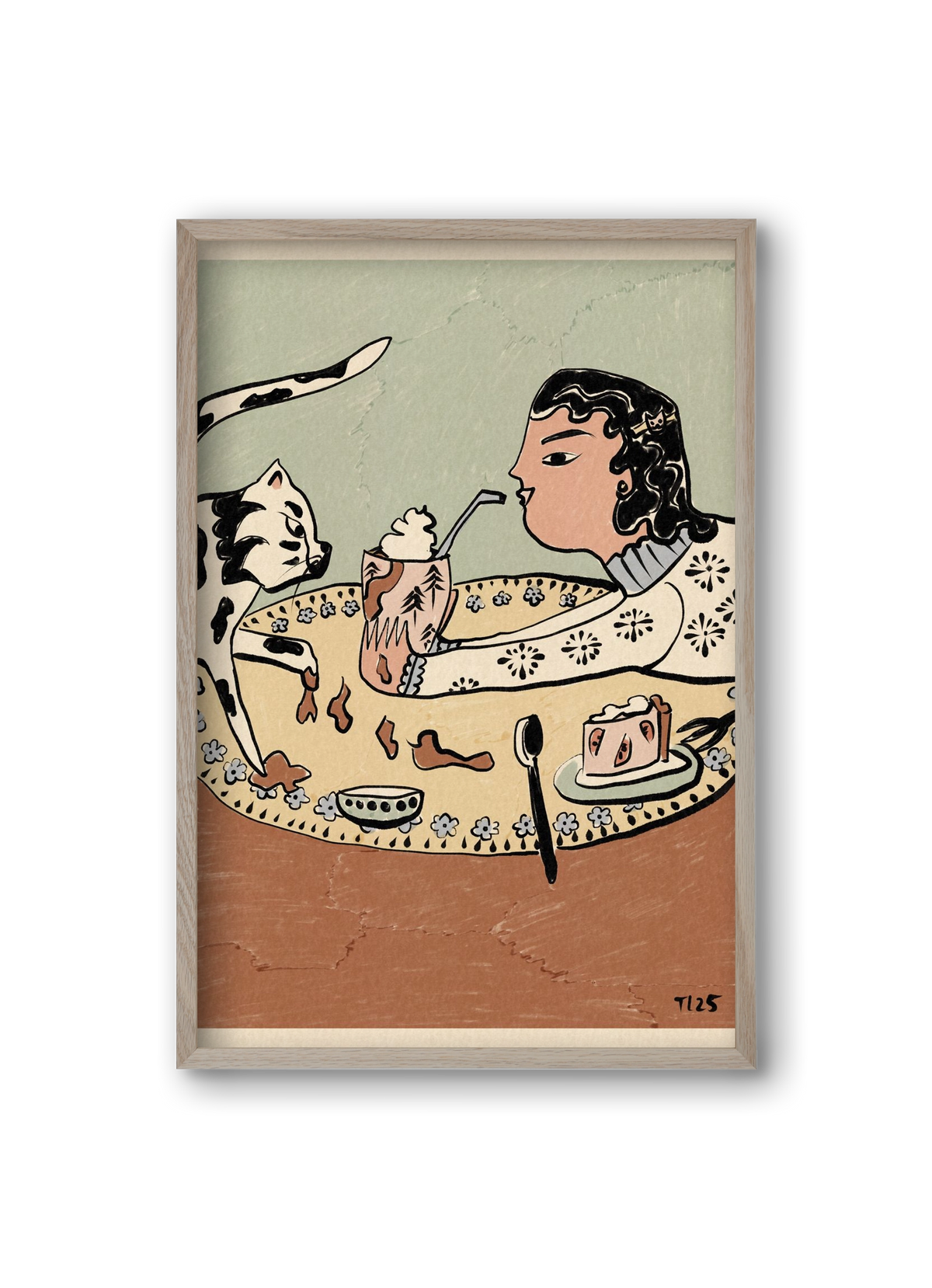 Cozy Cocoa, 20x30 cm (20x30 cm), Tölgy keret