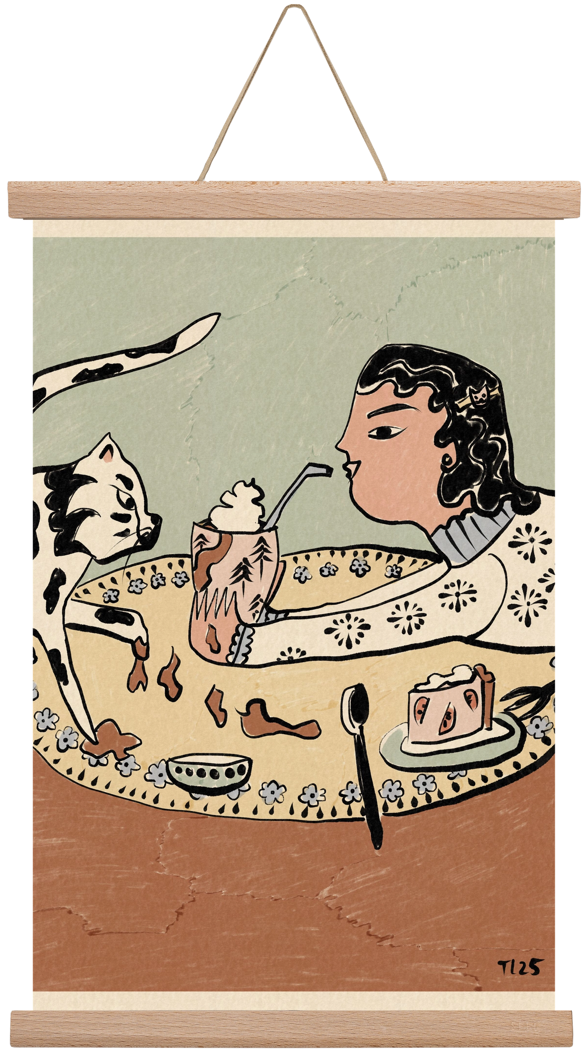 Cozy Cocoa, 30x45 cm (30x45 cm), Tölgy akasztó