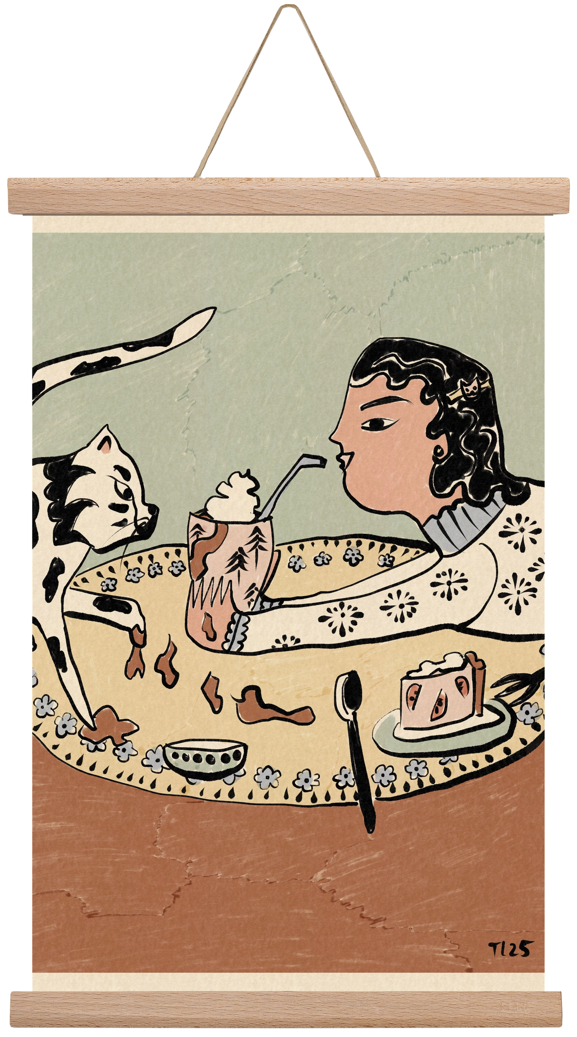 Cozy Cocoa, 30x45 cm (30x45 cm), Tölgy akasztó