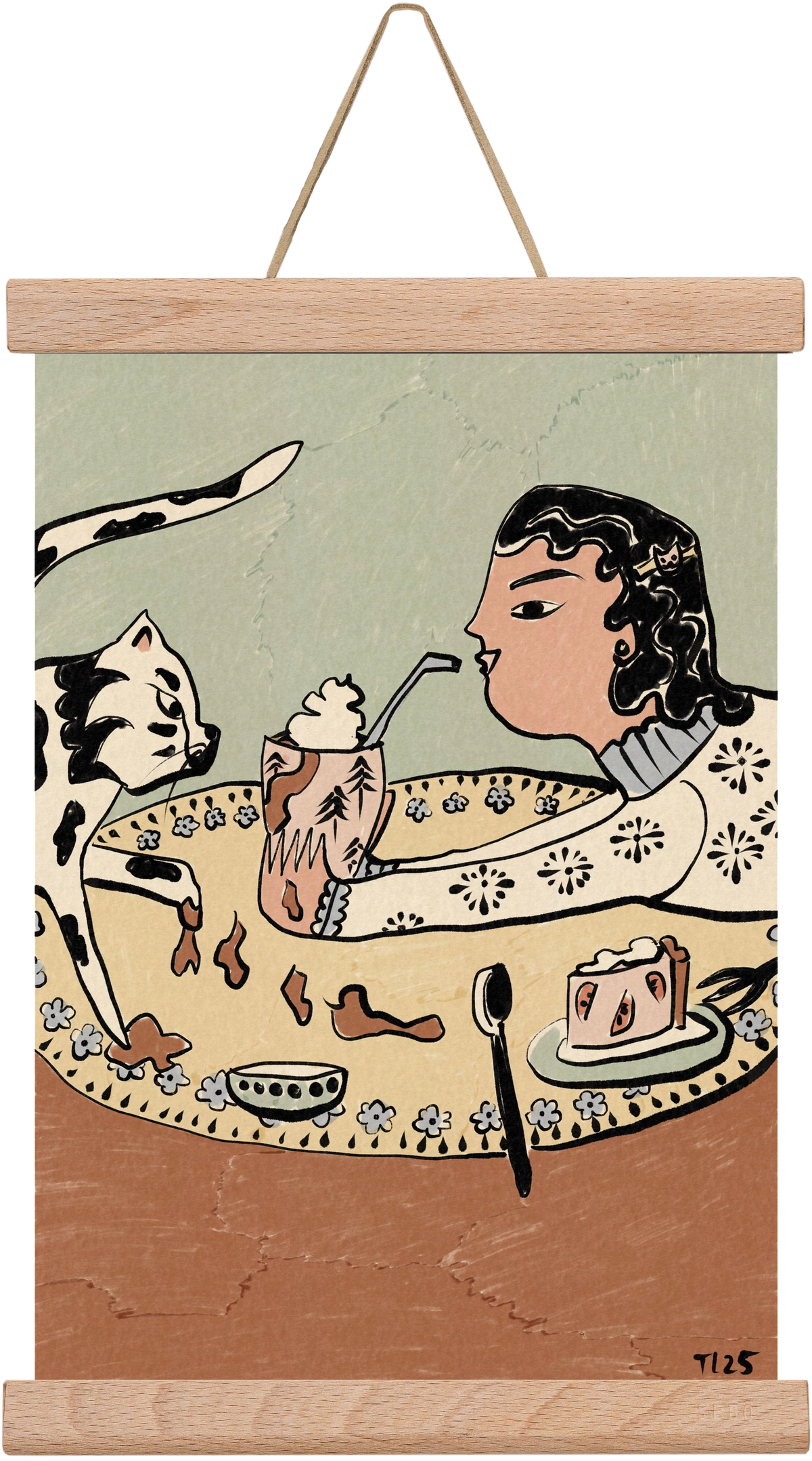 Cozy Cocoa, 20x30 cm (20x30 cm), Tölgy akasztó