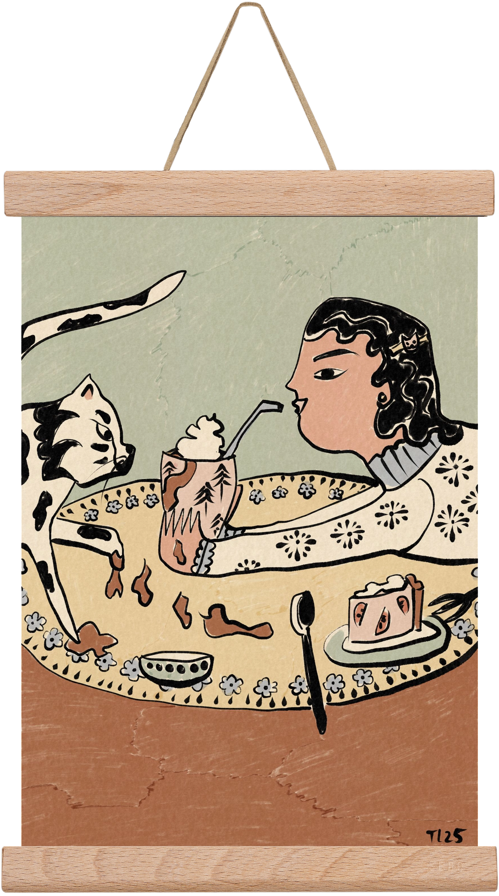 Cozy Cocoa, 20x30 cm (20x30 cm), Tölgy akasztó