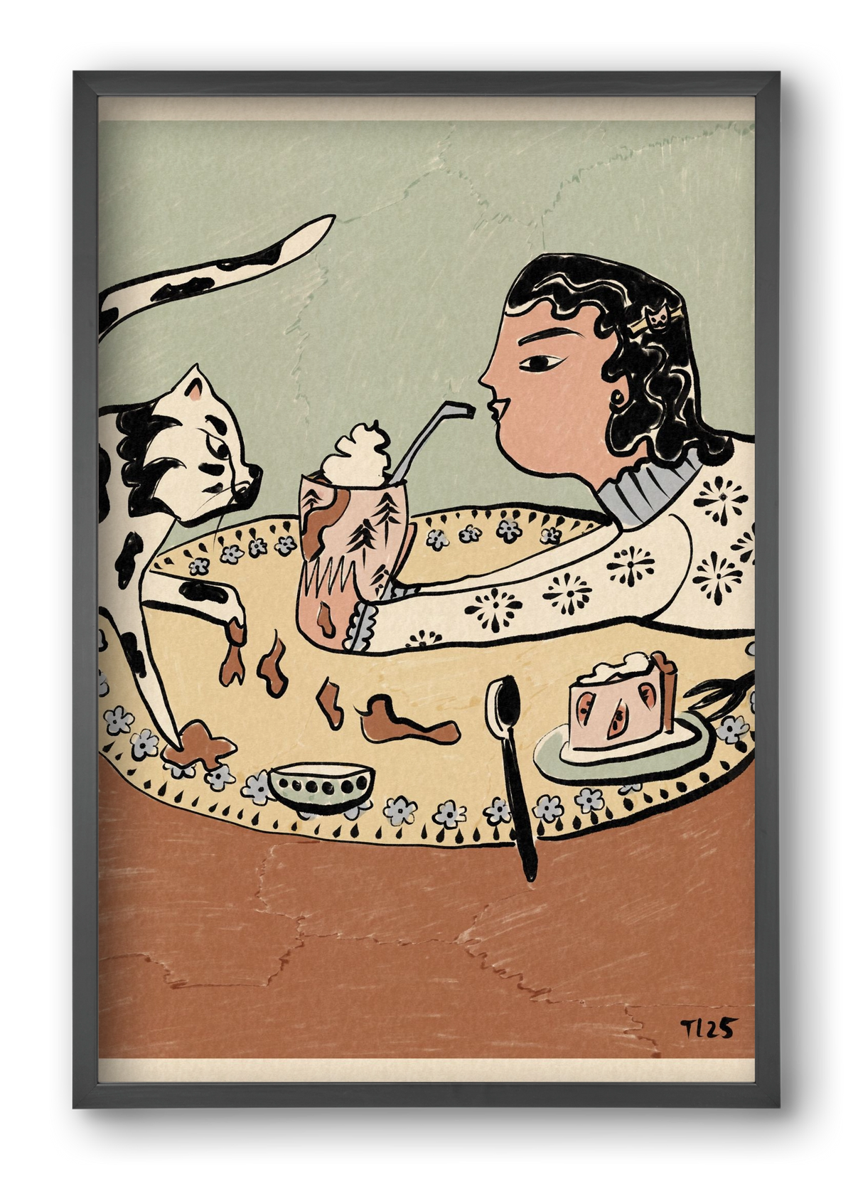 Cozy Cocoa, 40x60 cm (40x60 cm), Fekete keret