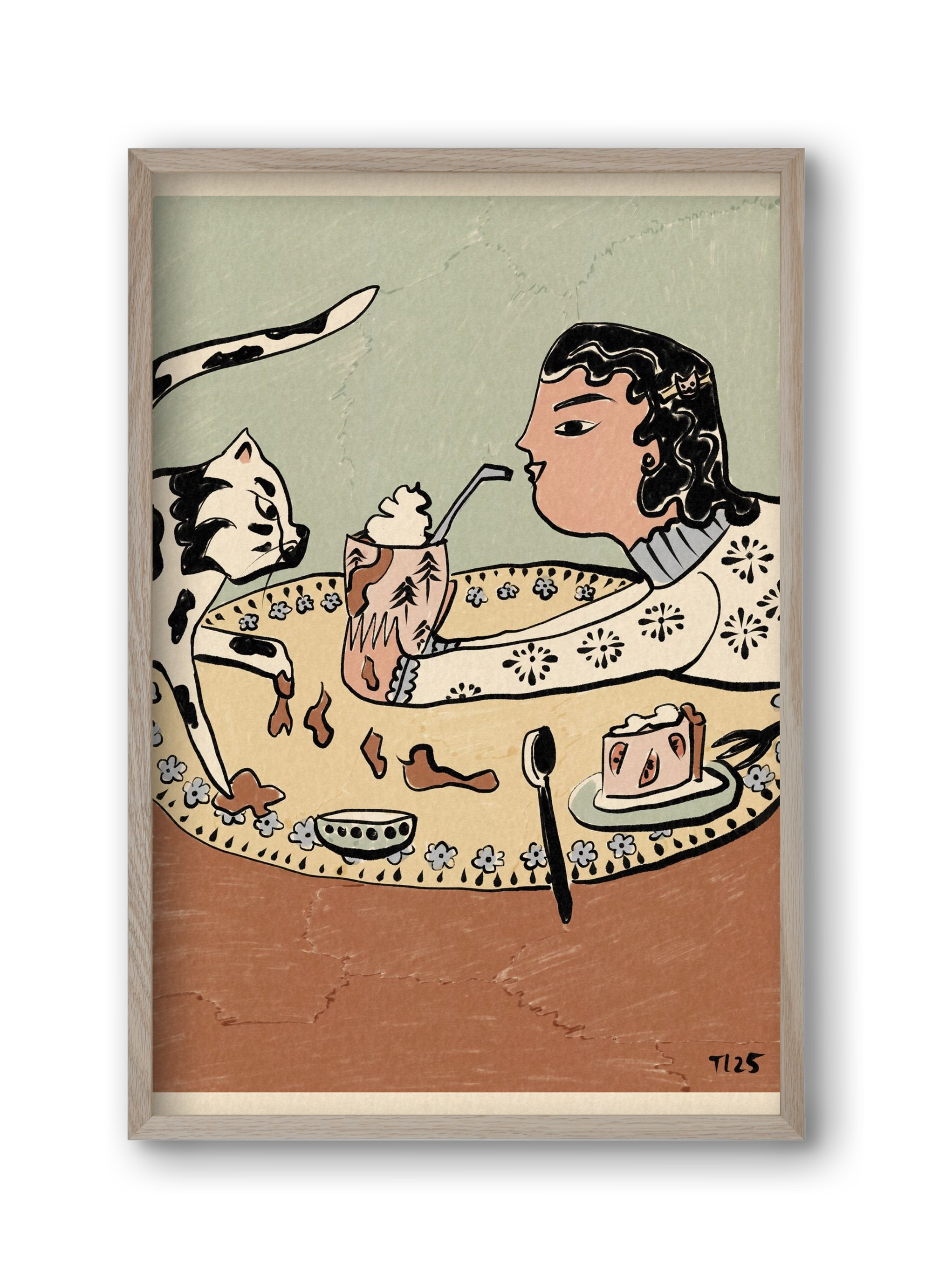 Cozy Cocoa, 30x45 cm (30x45 cm), Tölgy keret