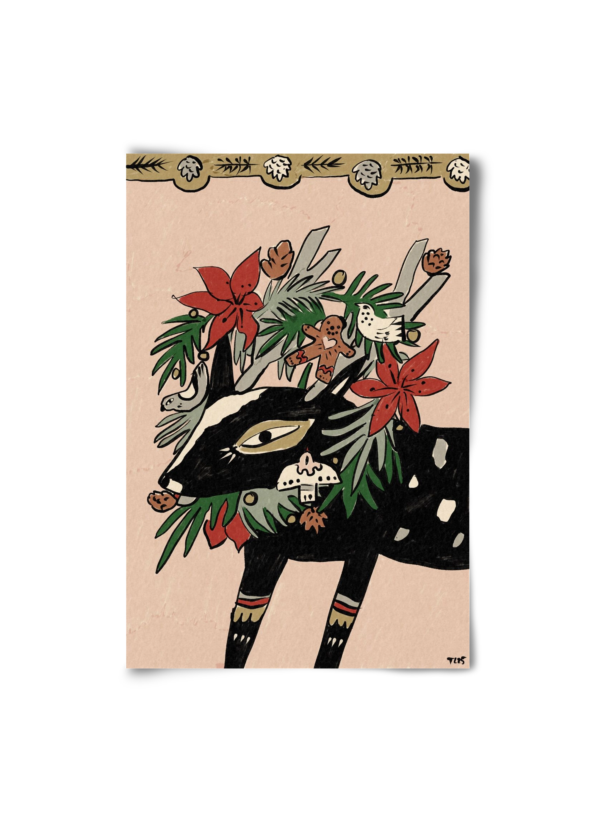 Jolly Wreath, 20x30 cm, Keret nélkül