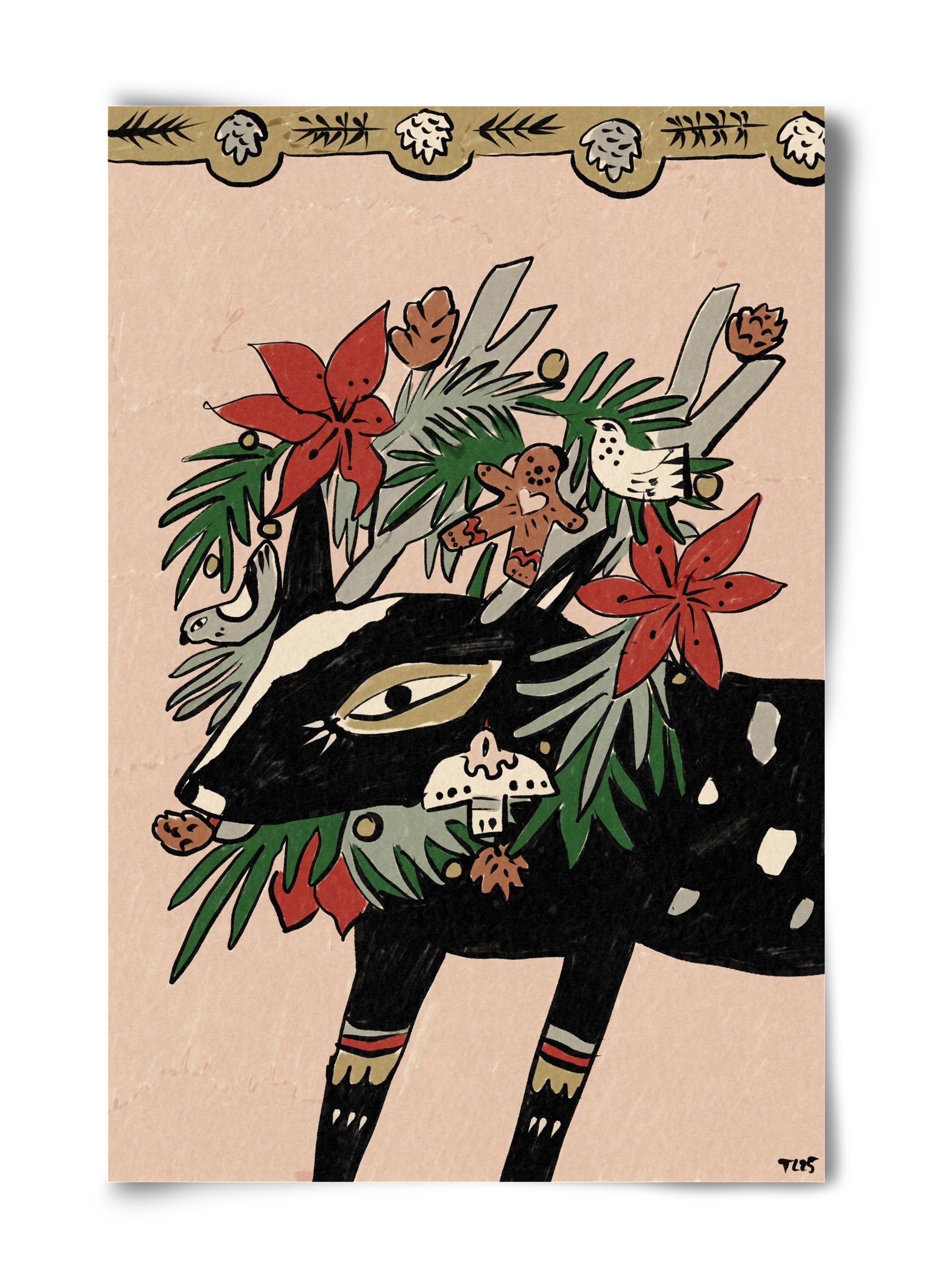 Jolly Wreath, 40x60 cm, Keret nélkül