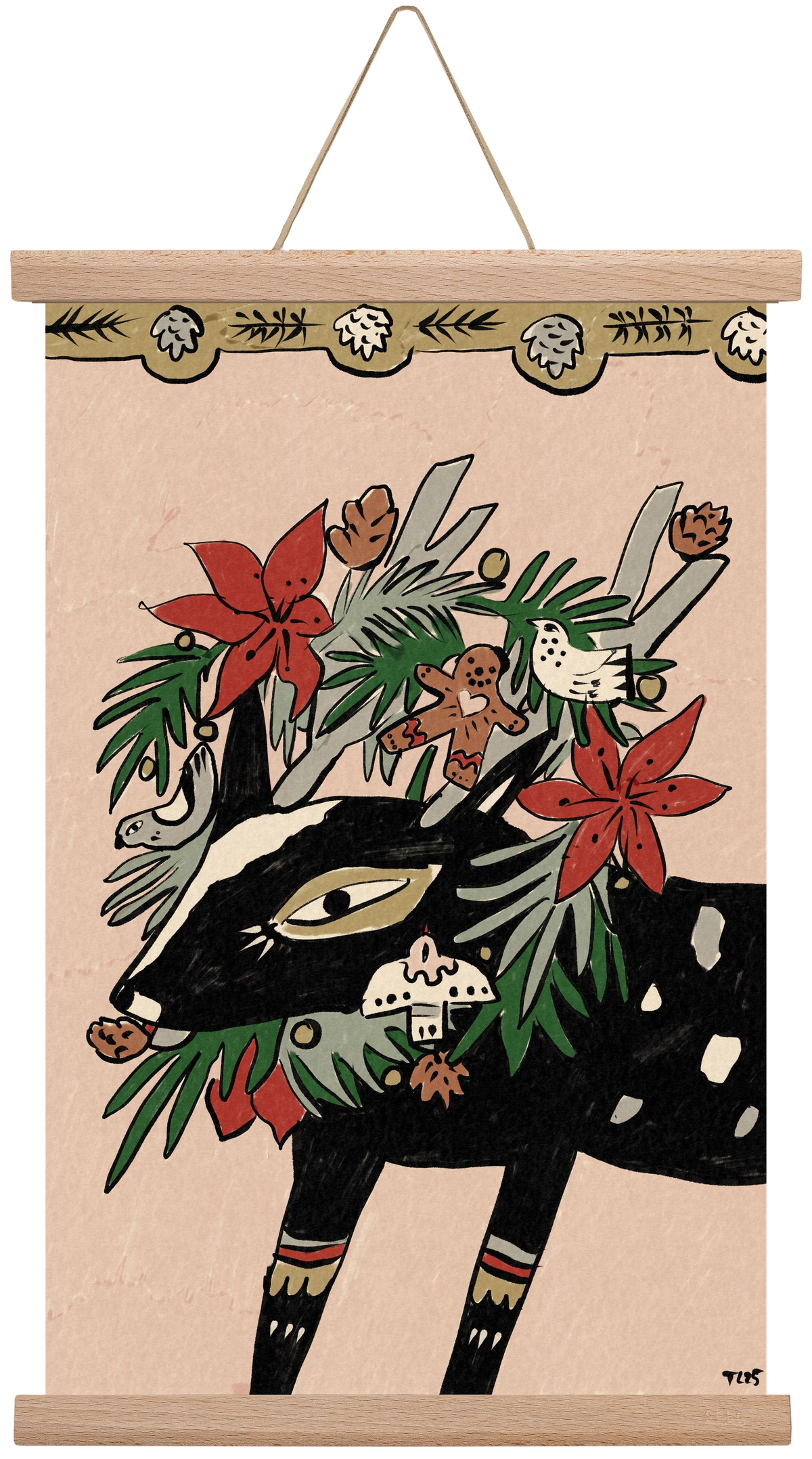 Jolly Wreath, 30x45 cm (30x45 cm), Tölgy akasztó