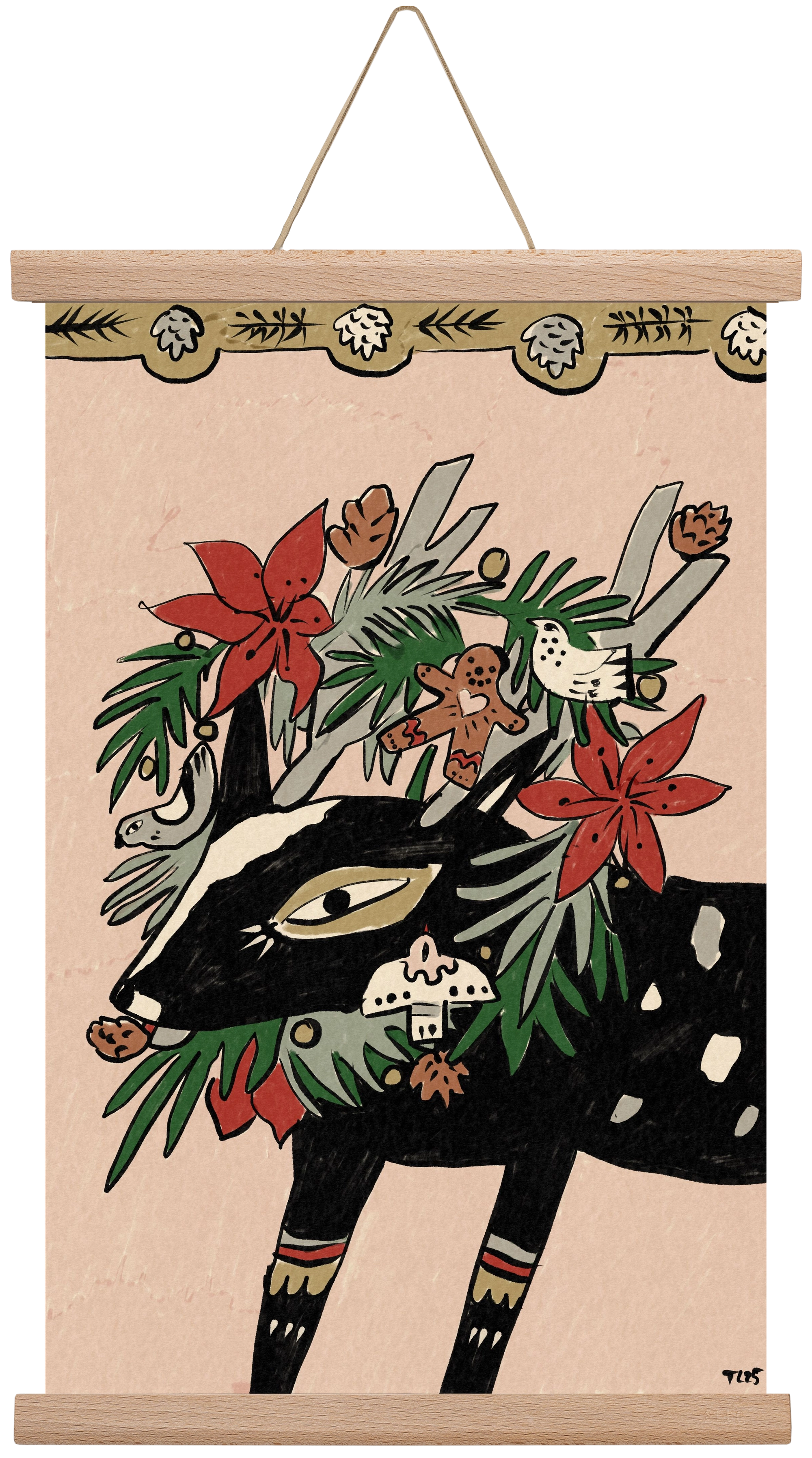 Jolly Wreath, 30x45 cm (30x45 cm), Tölgy akasztó