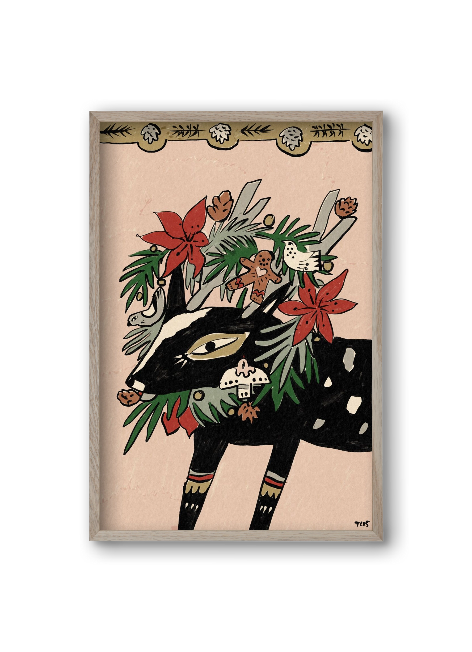 Jolly Wreath, 20x30 cm (20x30 cm), Tölgy keret