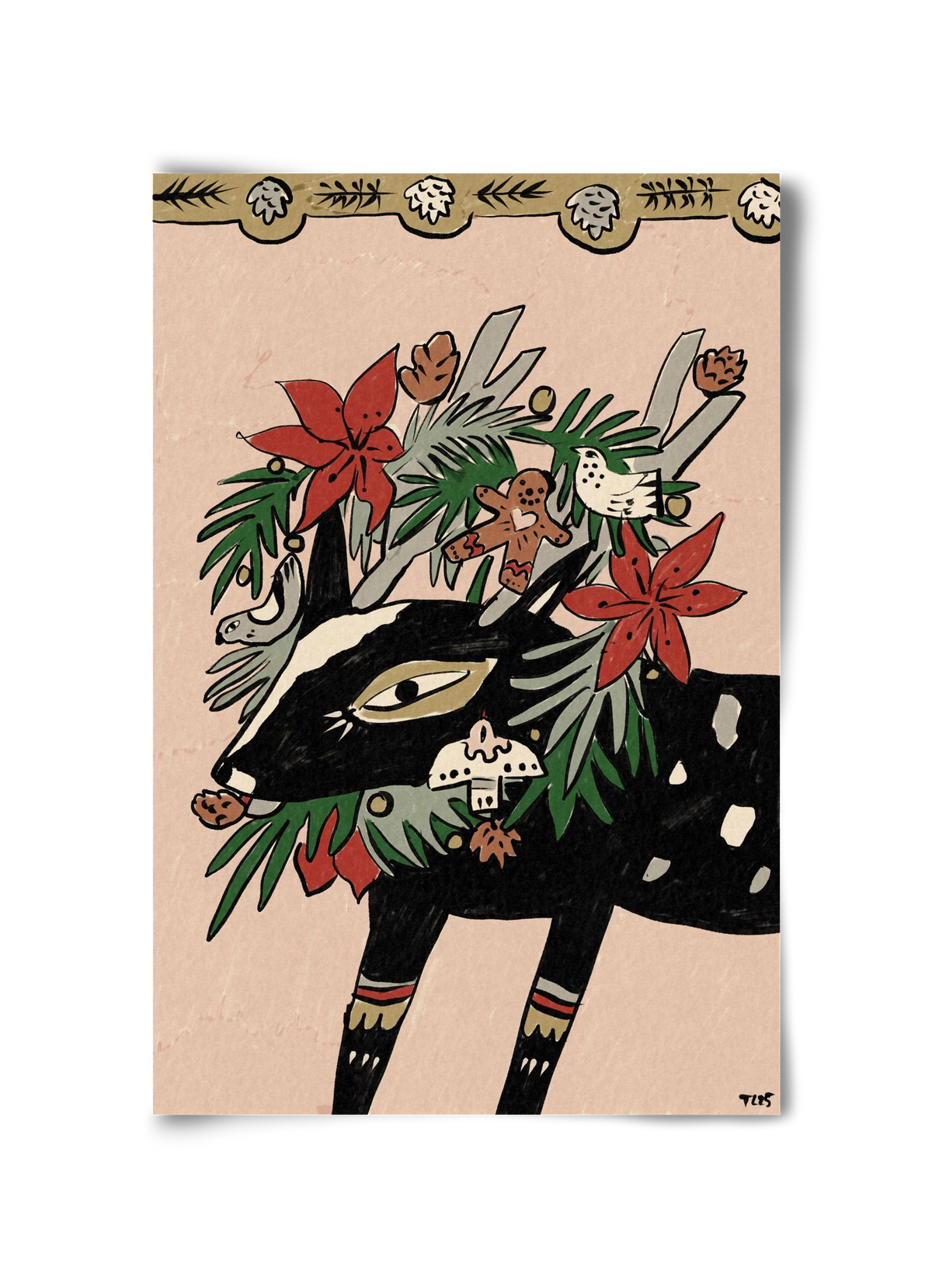 Jolly Wreath, 30x45 cm, Keret nélkül