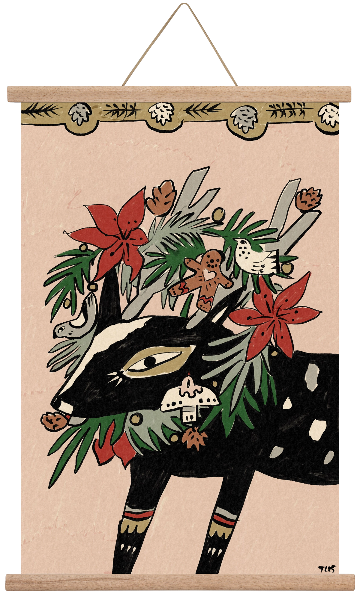 Jolly Wreath, 40x60 cm (40x60 cm), Tölgy akasztó