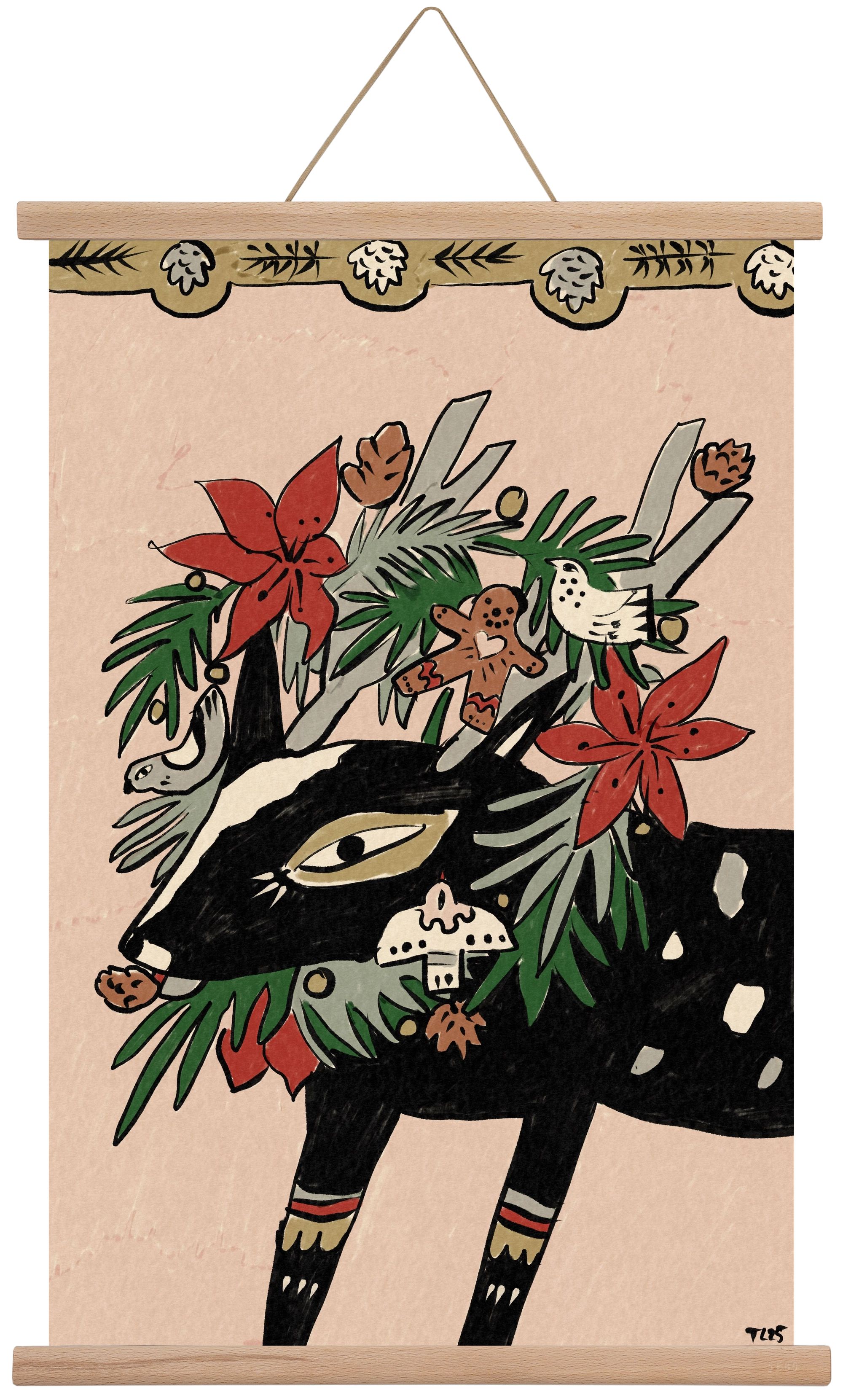 Jolly Wreath, 40x60 cm (40x60 cm), Tölgy akasztó