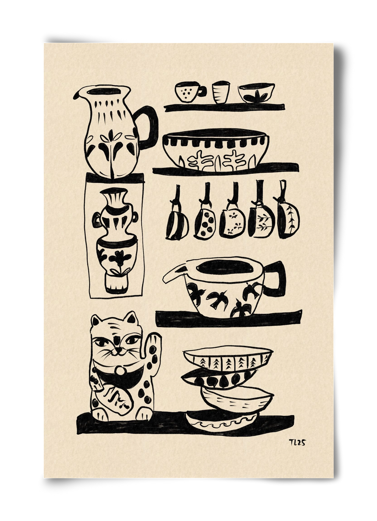 Pottery Luck, 40x60 cm, Keret nélkül