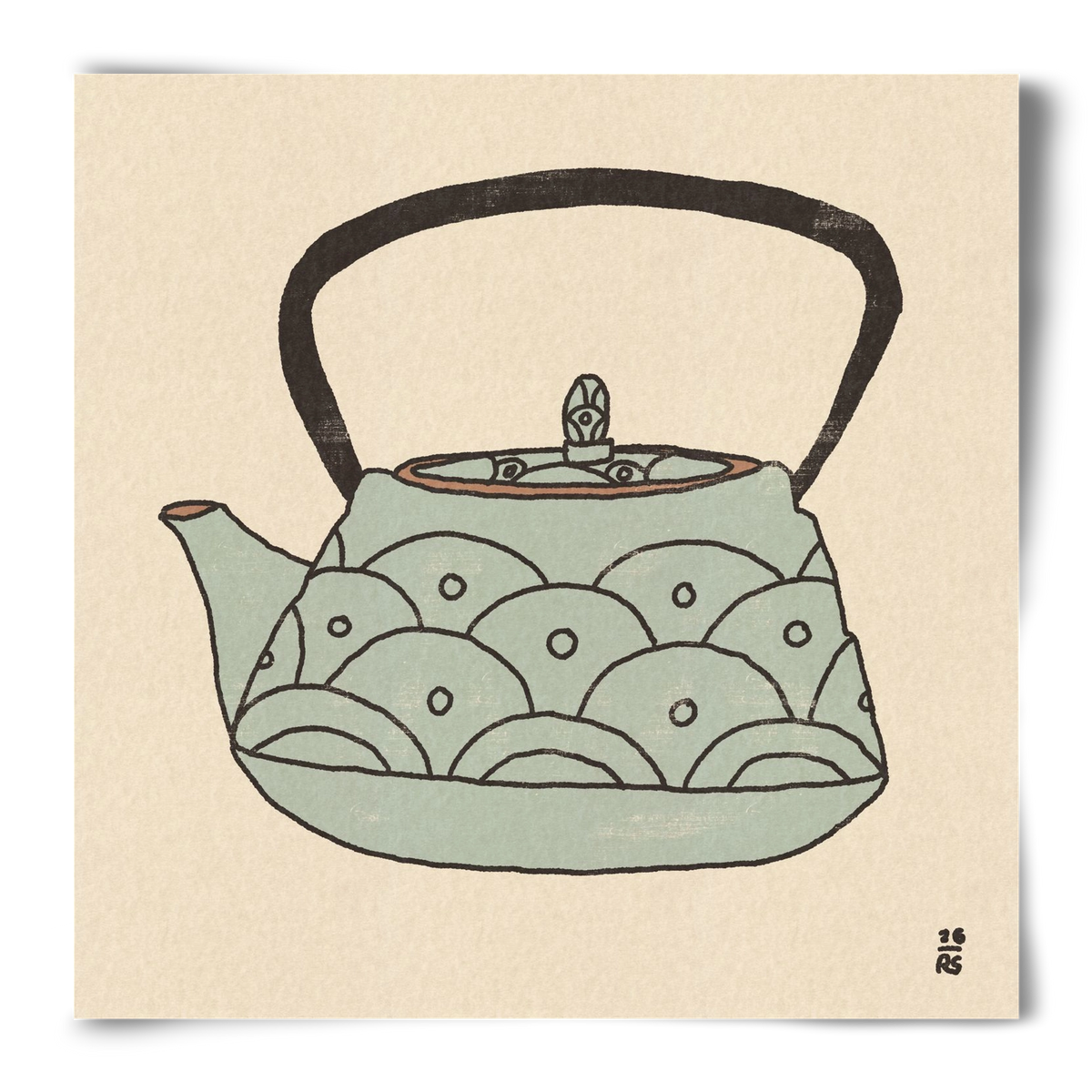 Teapot Waves, 50x50 cm, Keret nélkül