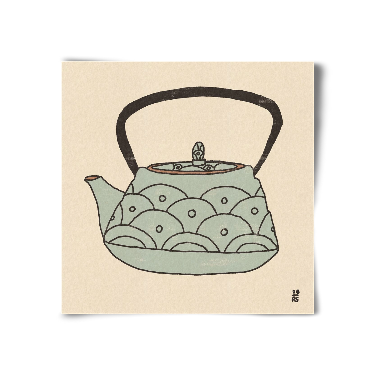 Teapot Waves, 30x30 cm, Keret nélkül