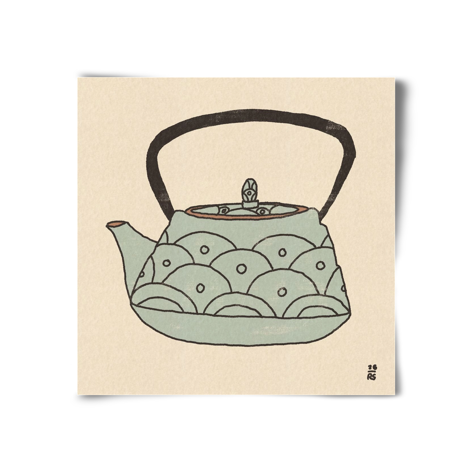 Teapot Waves, 30x30 cm, Keret nélkül