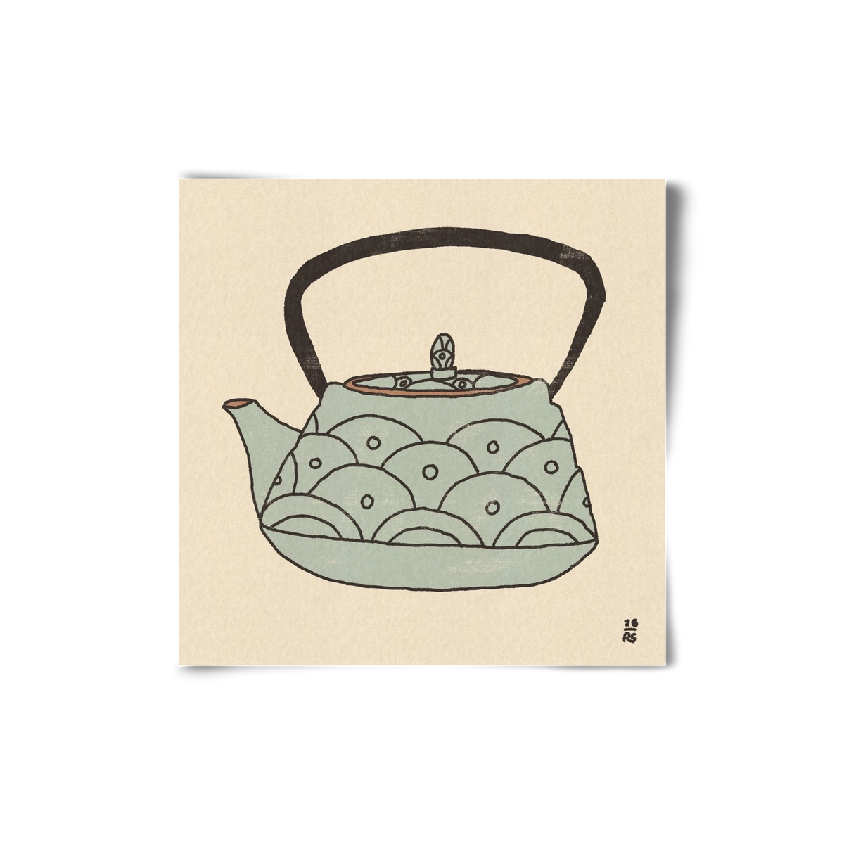 Teapot Waves, 20x20 cm, Keret nélkül
