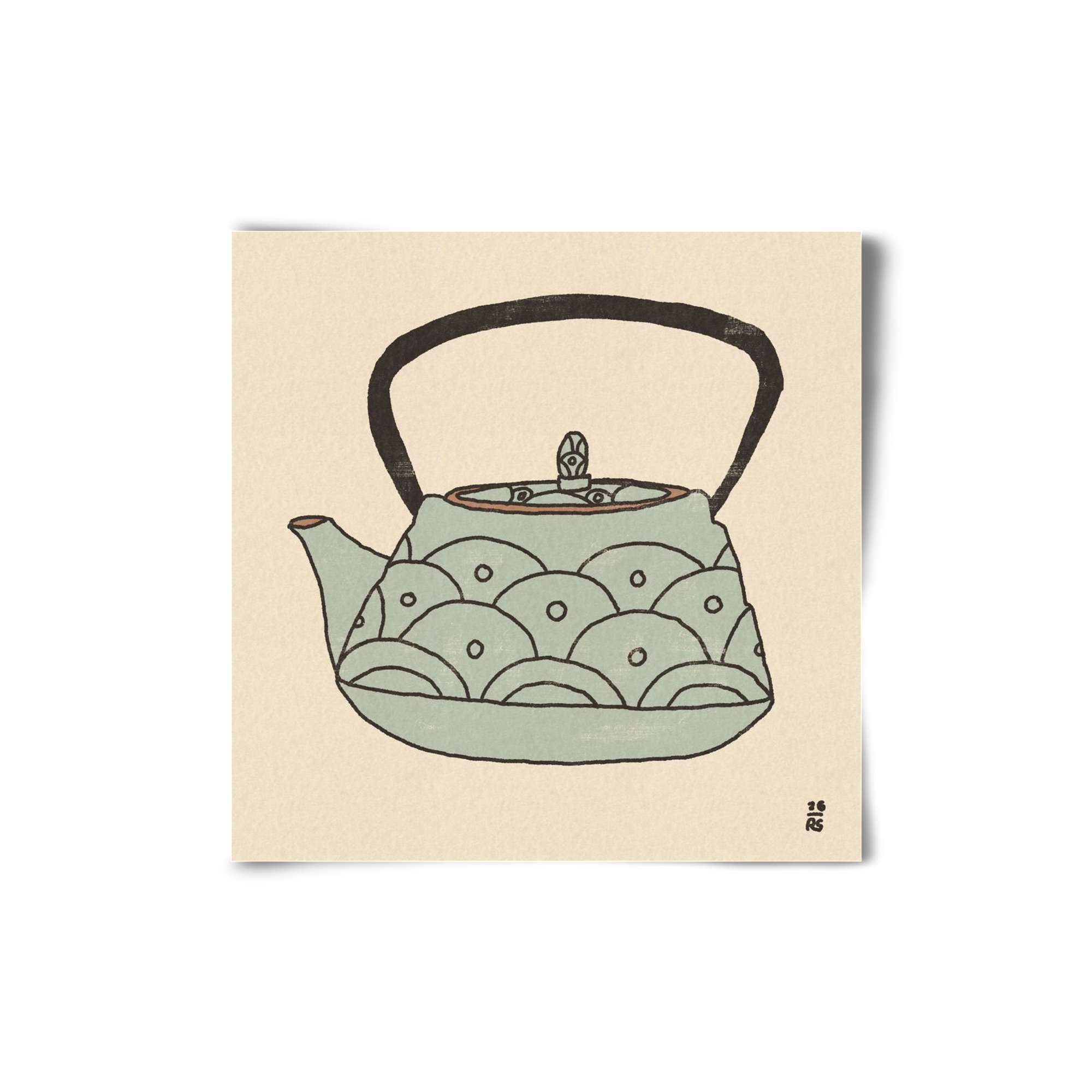 Teapot Waves, 20x20 cm, Keret nélkül
