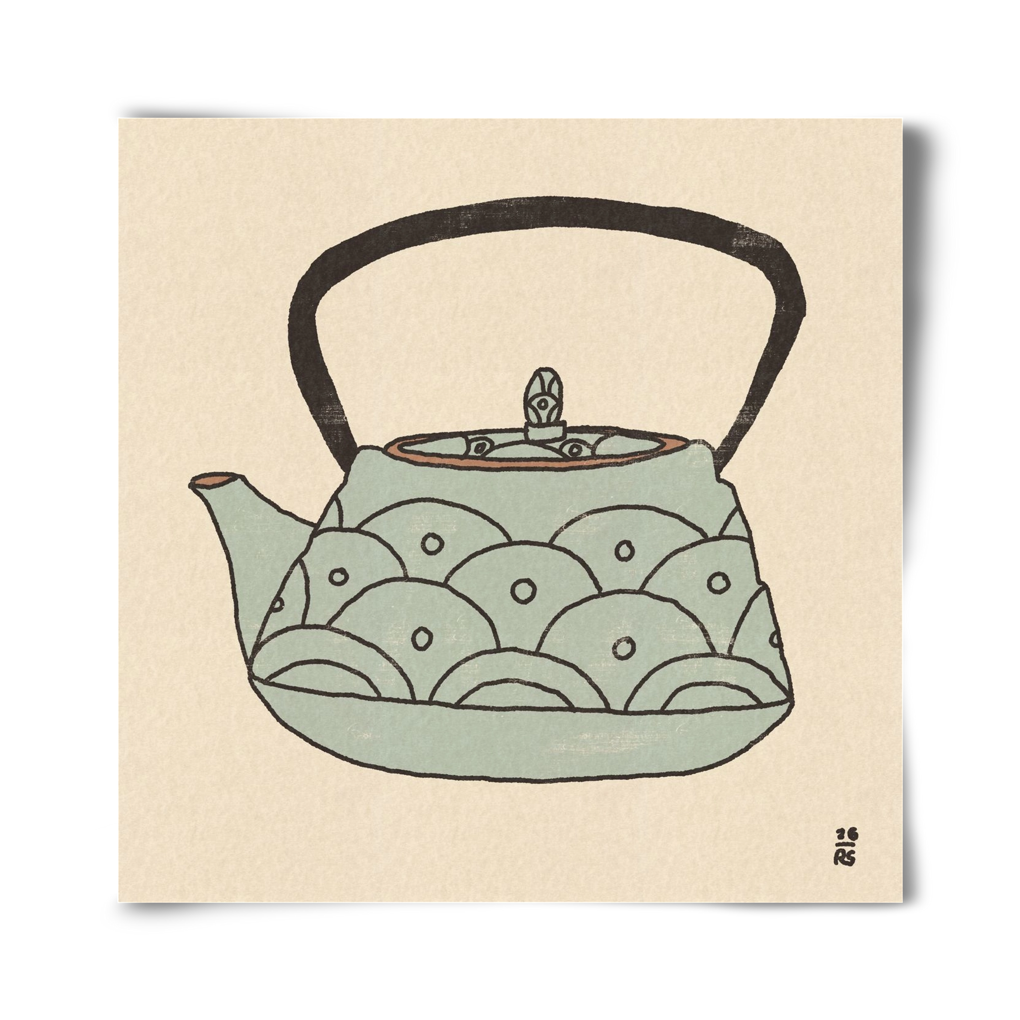 Teapot Waves, 40x40 cm, Keret nélkül