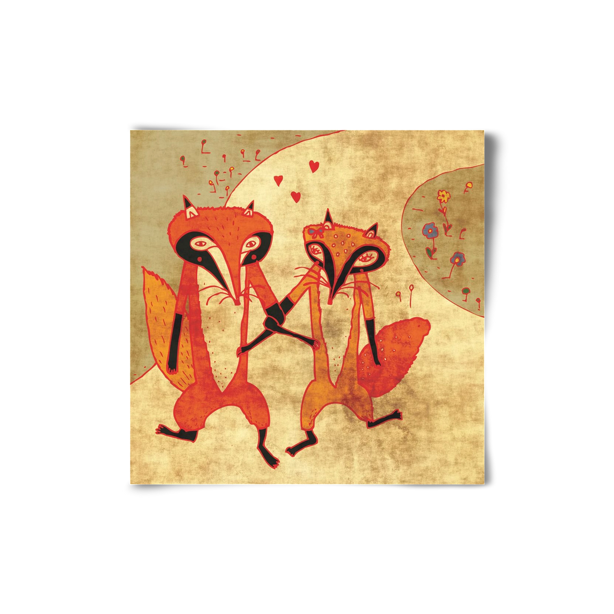 Rókamóka 1., 20x20 cm, Keret nélkül