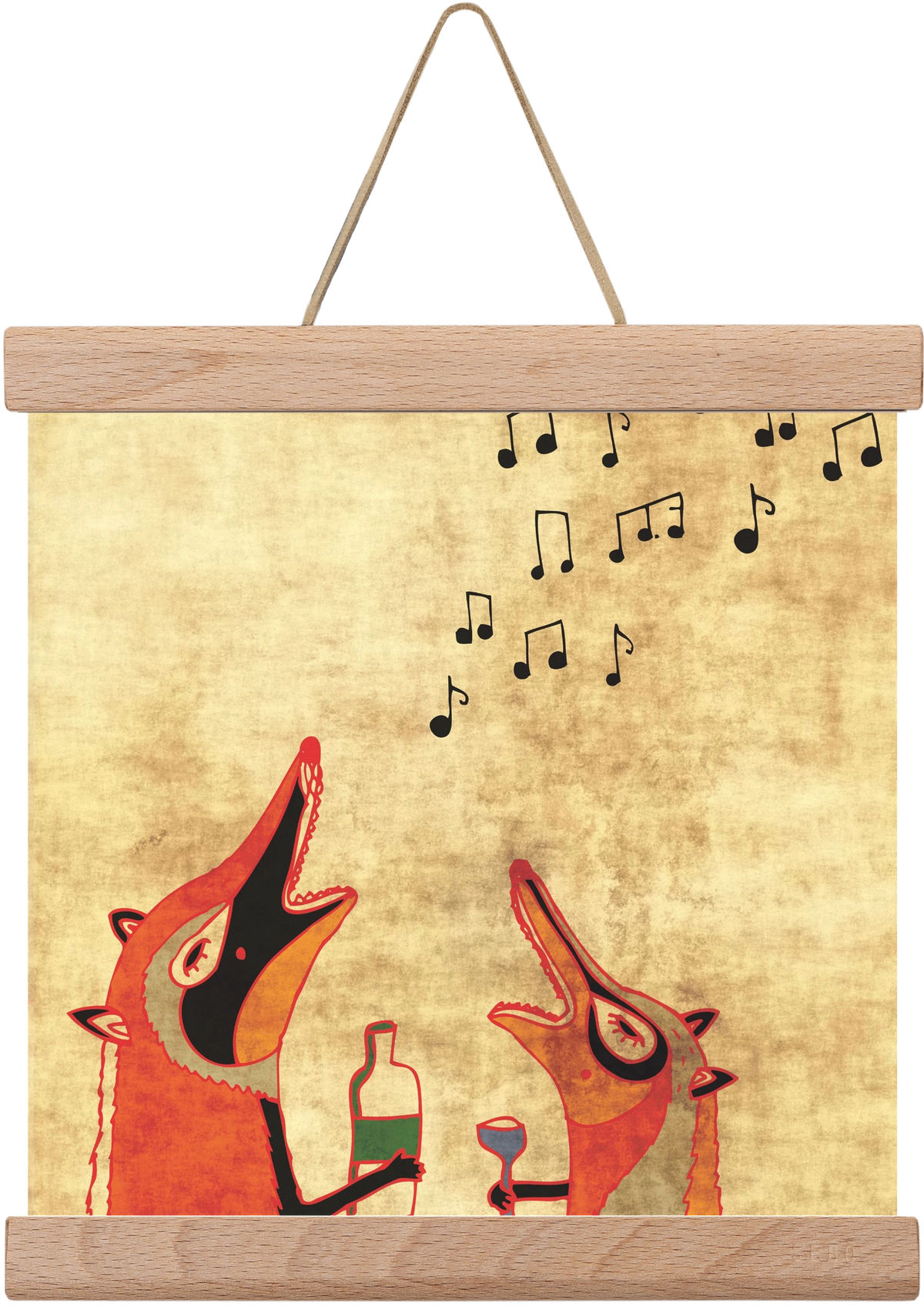 Rókamóka 2., 20x20 cm (20x20 cm), Tölgy akasztó