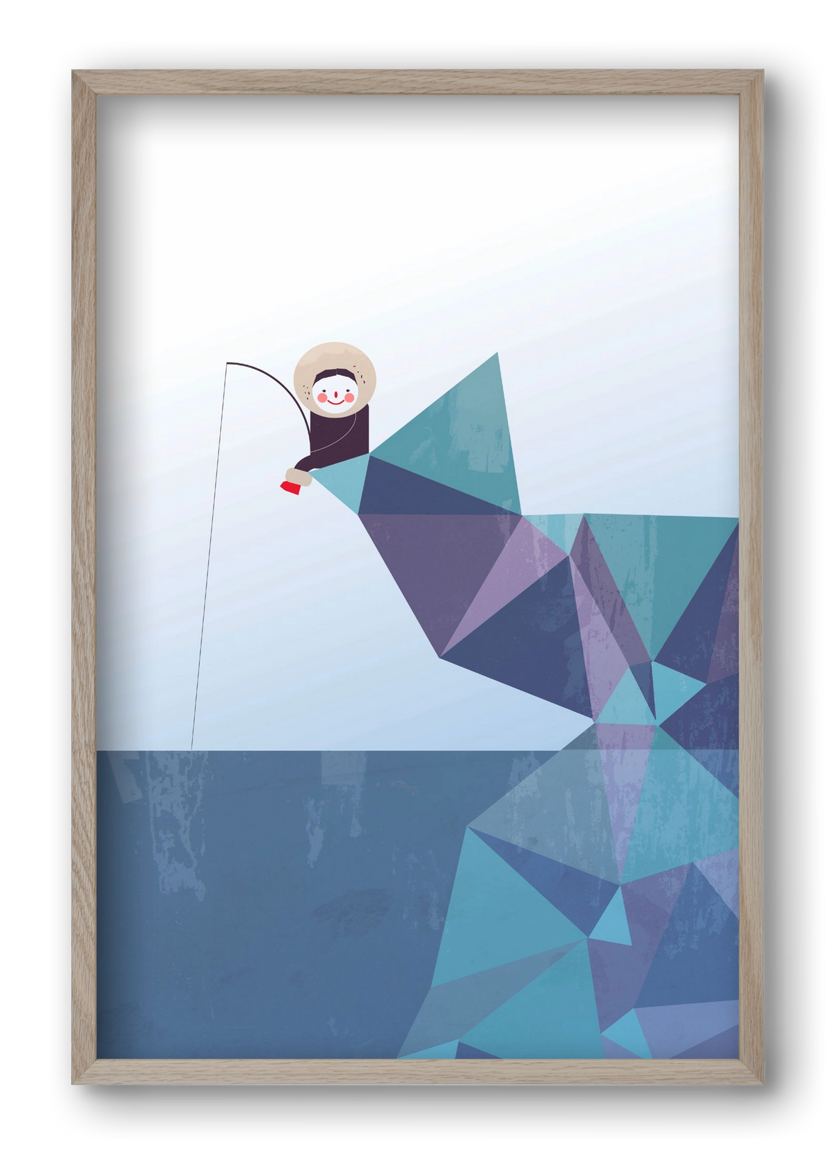 Eszkimó, 40x60 cm (40x60 cm), Tölgy keret