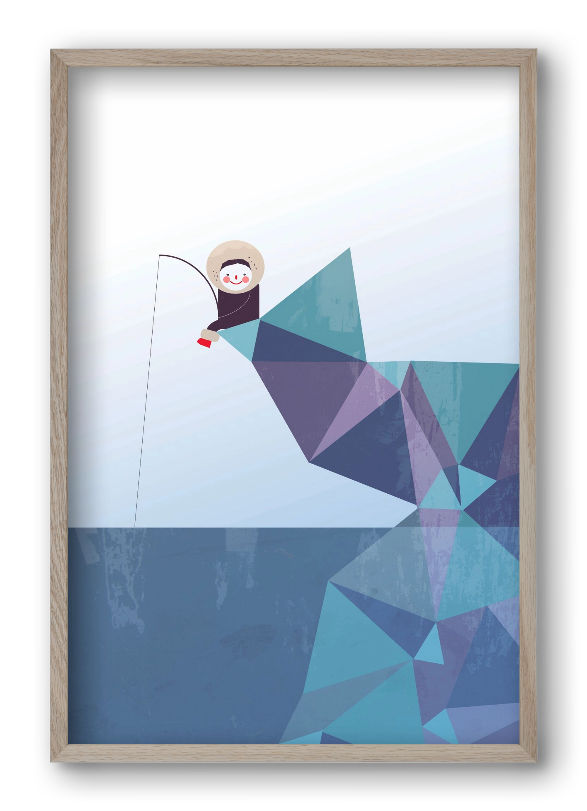 Eszkimó, 40x60 cm (40x60 cm), Tölgy keret