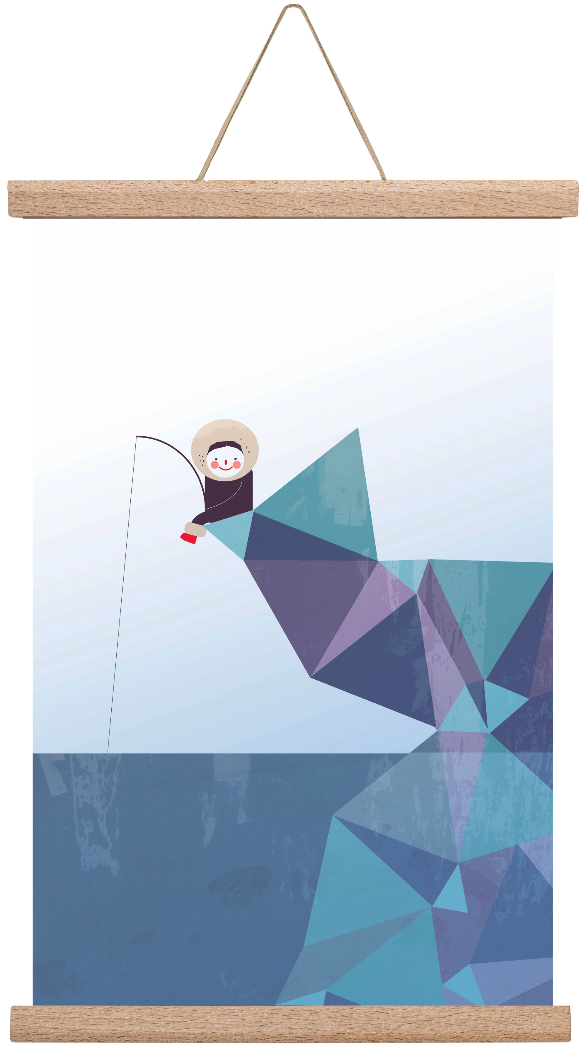 Eszkimó, 30x45 cm (30x45 cm), Tölgy akasztó