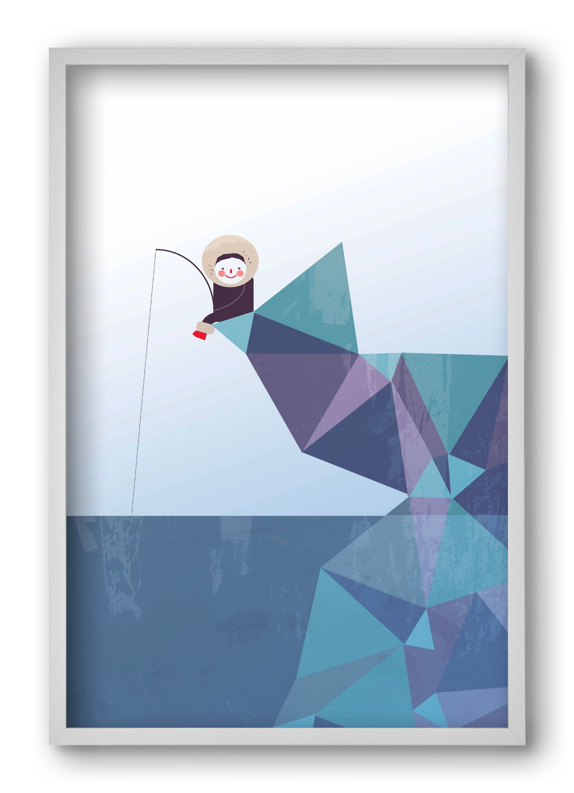 Eszkimó, 40x60 cm (40x60 cm), Fehér keret