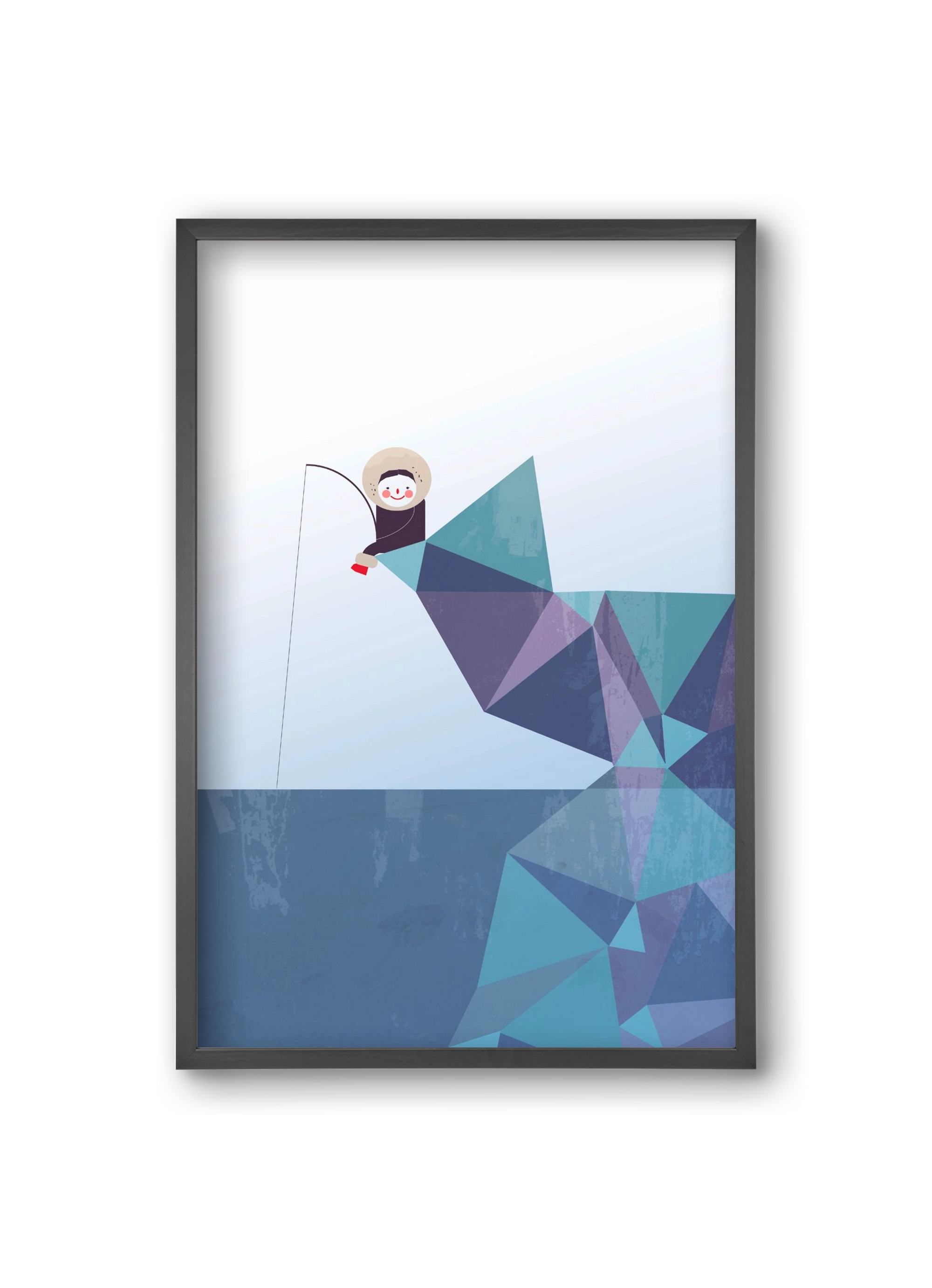 Eszkimó, 20x30 cm (20x30 cm), Fekete keret