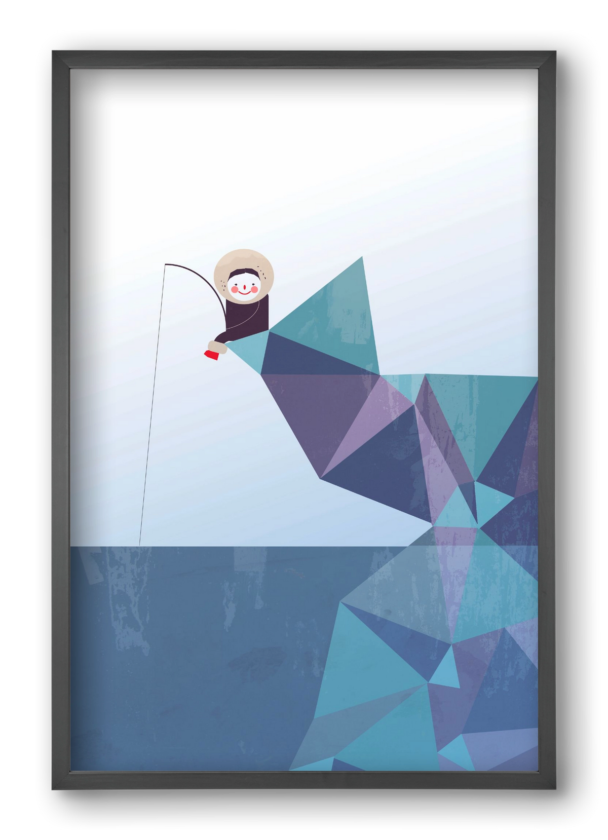 Eszkimó, 40x60 cm (40x60 cm), Fekete keret