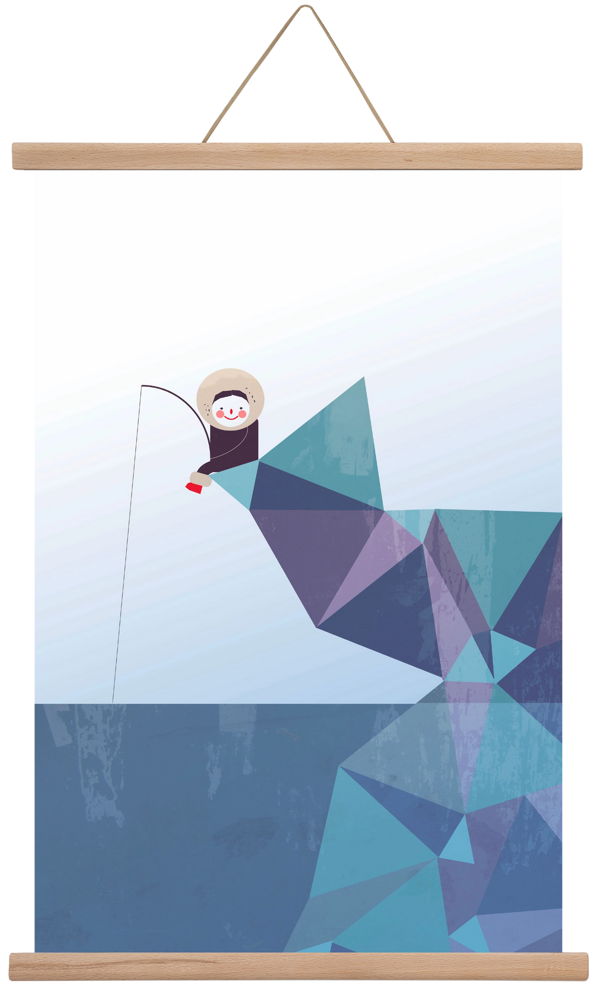 Eszkimó, 40x60 cm (40x60 cm), Tölgy akasztó