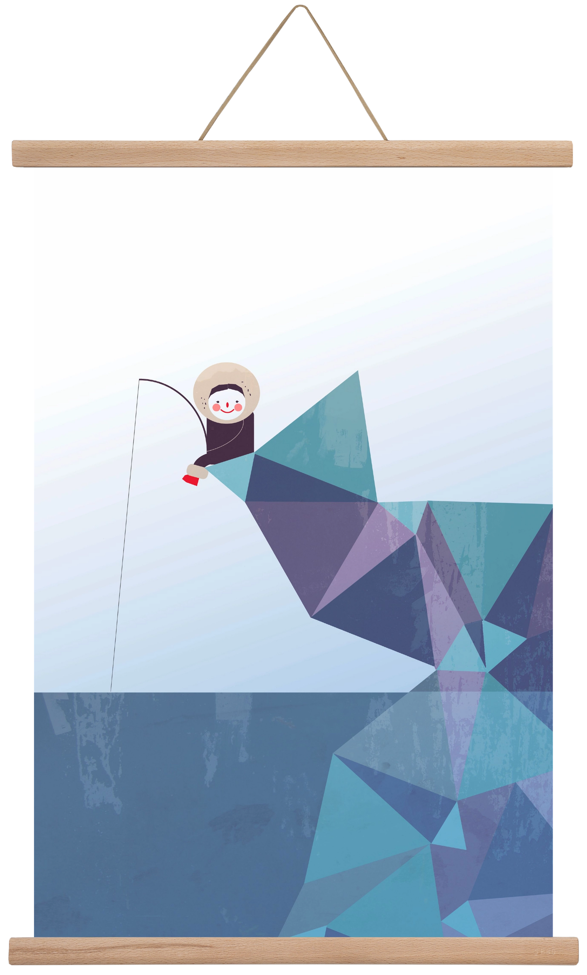 Eszkimó, 40x60 cm (40x60 cm), Tölgy akasztó