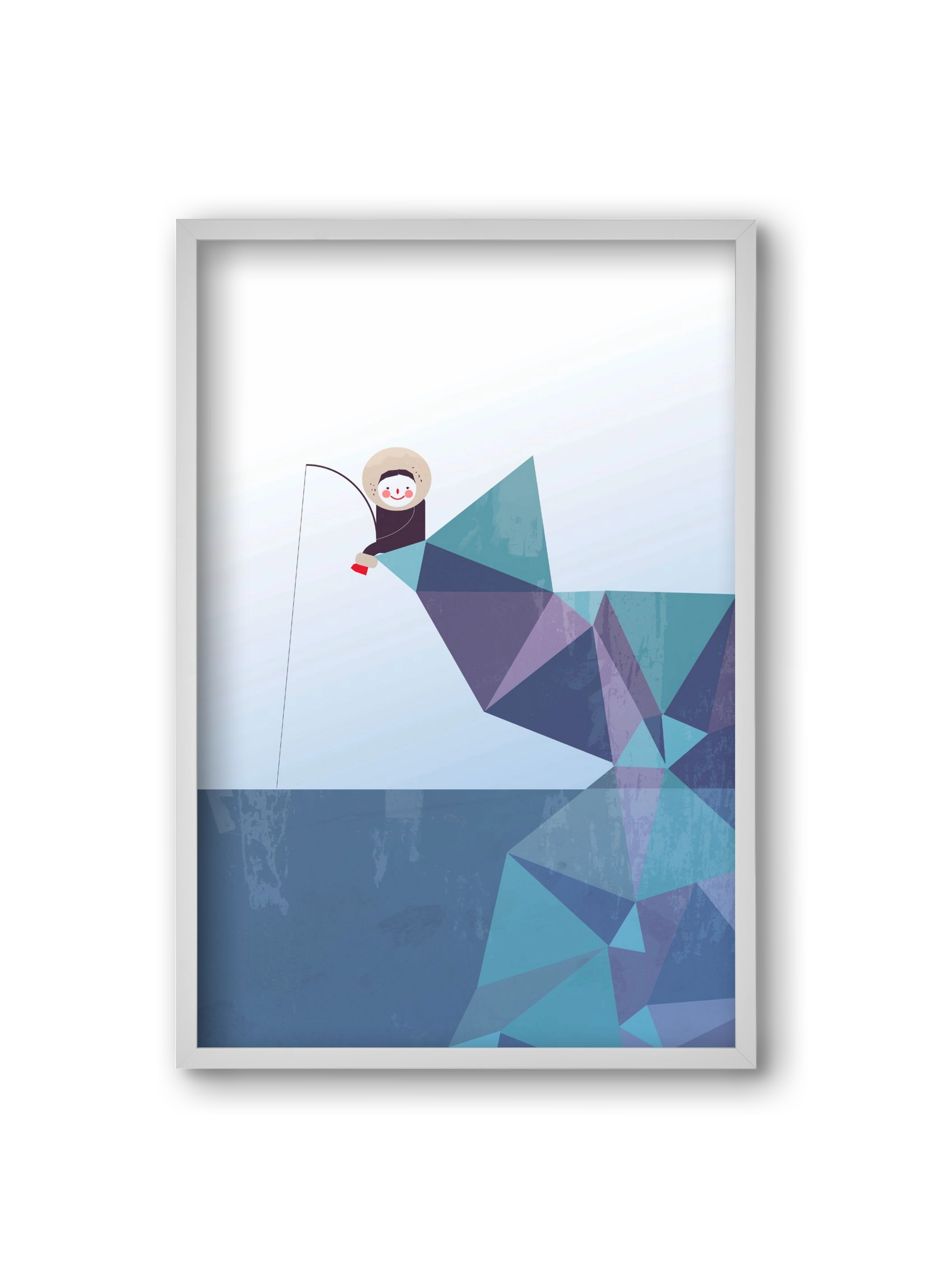 Eszkimó, 20x30 cm (20x30 cm), Fehér keret