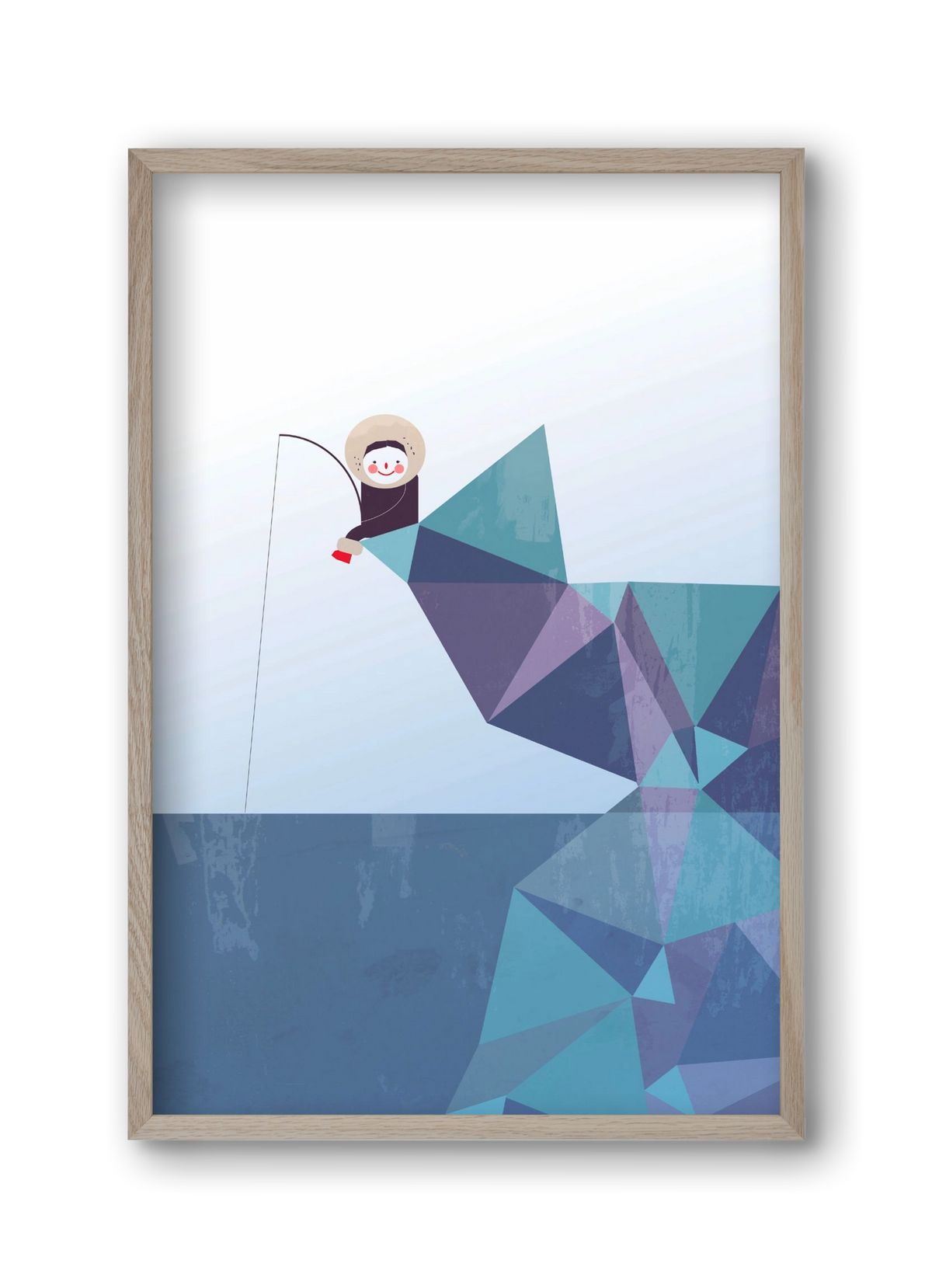 Eszkimó, 30x45 cm (30x45 cm), Tölgy keret